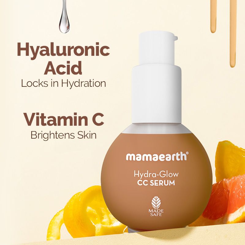 Mamaearth Hydra-Glow CC Serum with Vitamin C & Hyaluronic Acid, Vanilla, 30ml - Image 4 - Buy from Indicrest