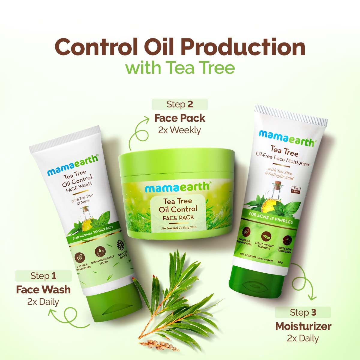 Mamaearth Tea Tree Oil Control Face Pack with Tea Tree & Salicylic Acid for Normal to Oily Skin, 200g - Image 6 - Buy from Indicrest