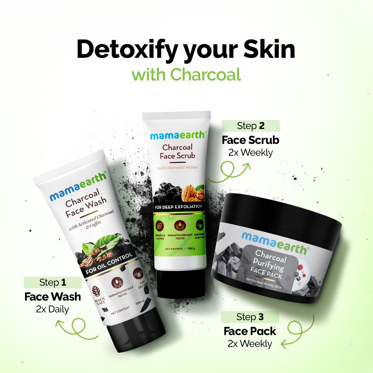 Mamaearth Charcoal Purifying Face Pack with Activated Charcoal & Glycolic Acid for Skin Detoxification, 200g - Image 6 - Buy from Indicrest
