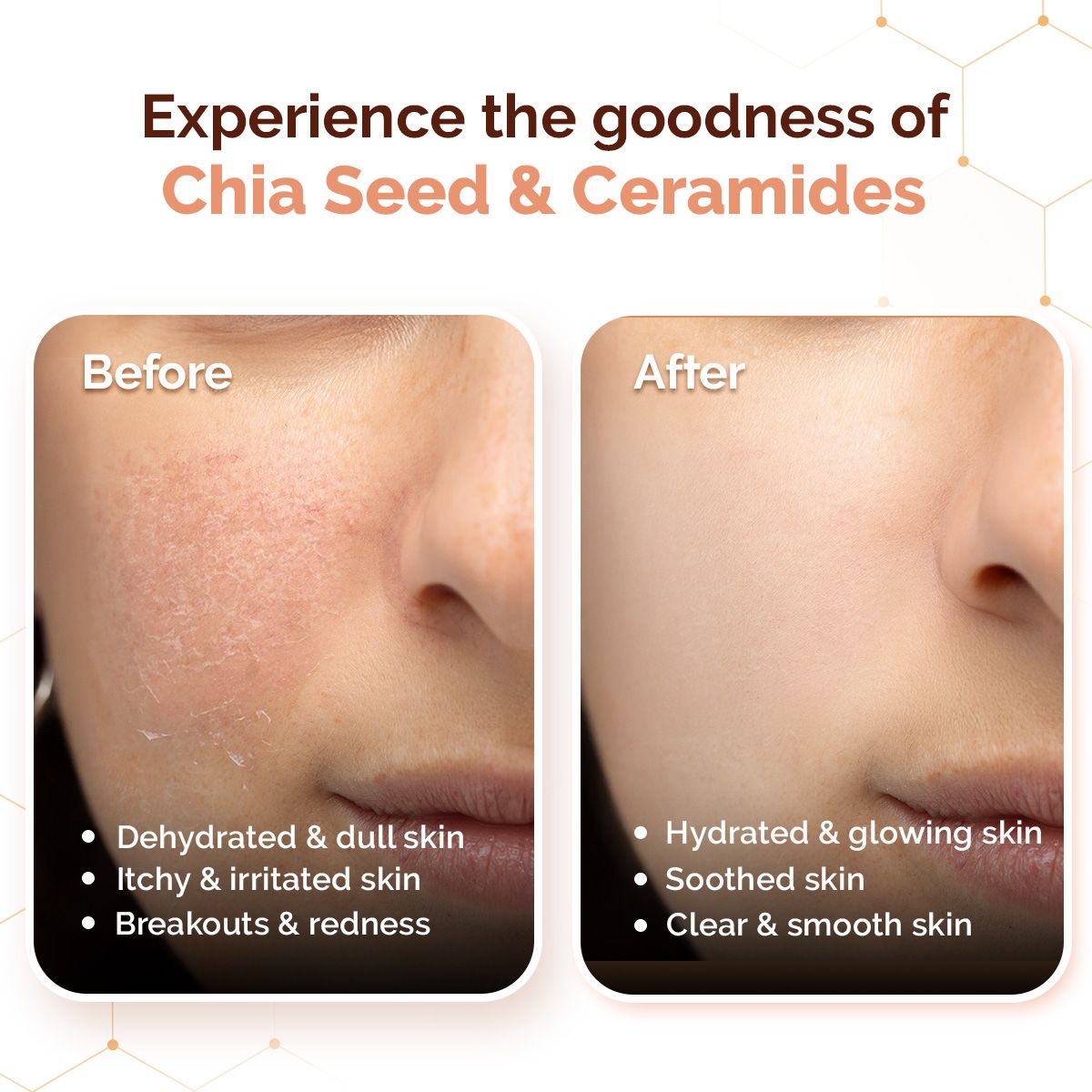 Mamaearth Chia Calming Face Cleanser with Chia Seed & Ceramides for Dry & Sensitive Skin, 180 ml - Image 7 - Buy from Indicrest