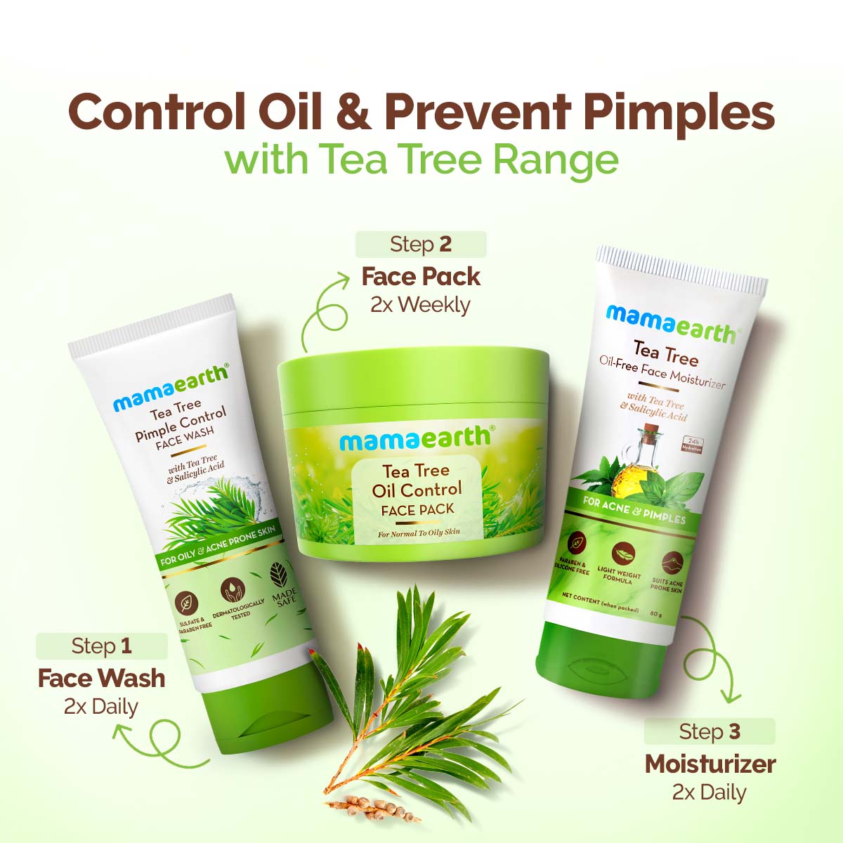 Mamaearth Tea Tree Pimple Control Face Wash with Tea Tree & Salicylic for Oily & Acne-Prone Skin, Pack of 2 X 150ml - Image 8 - Buy from Indicrest