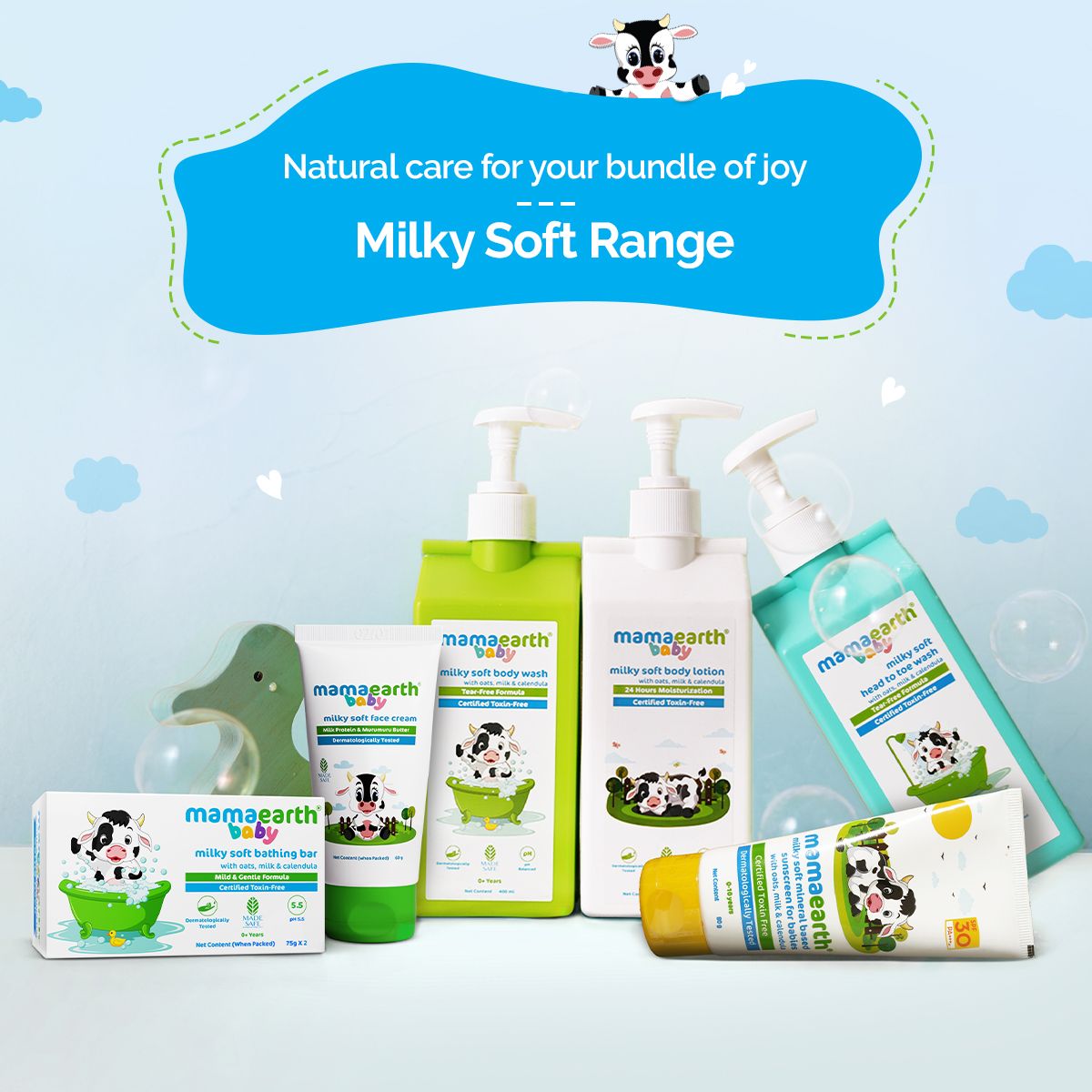 Mamaearth Milky Soft Bathing Bar for Babies with Oats, Milk and Calendula, Pack of 2 X 75g  - Image 6 - Buy from Indicrest