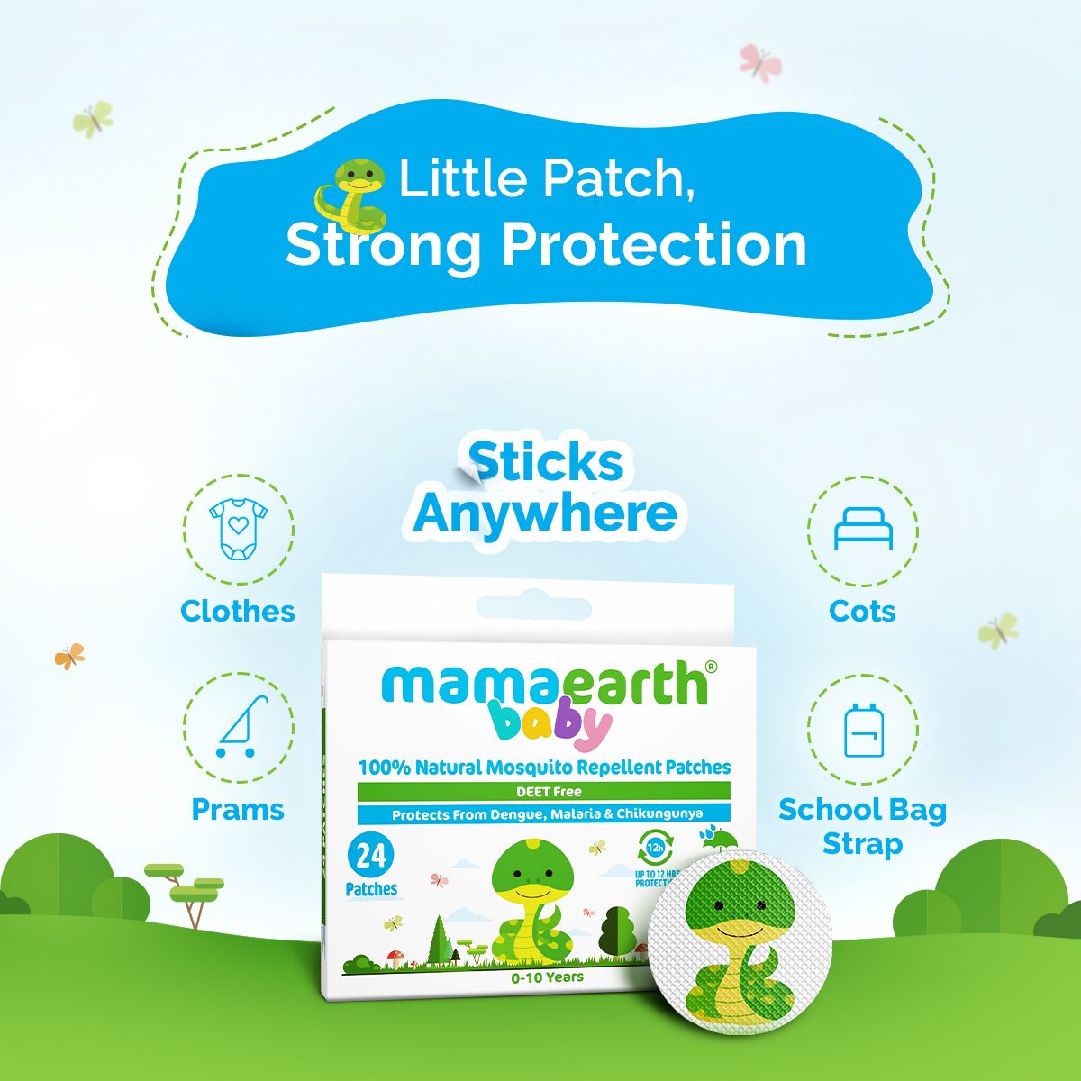 Mamaearth Natural Mosquito Repellent Patches, 24pcs - Image 6 - Buy from Indicrest
