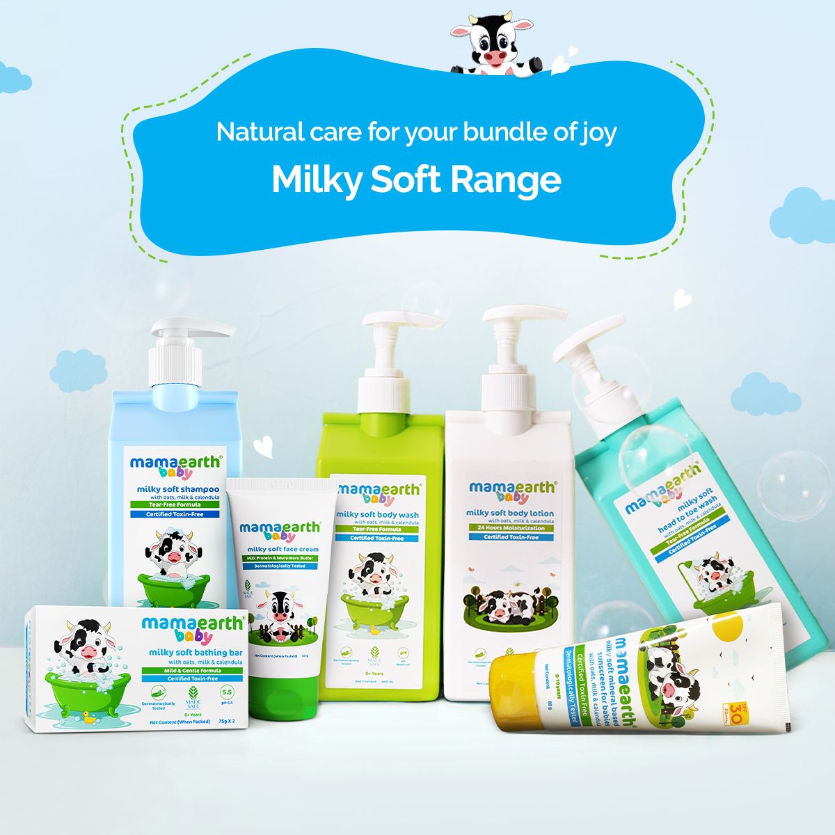 Mamaearth Milky Soft Body Wash for Babies with Oats, Milk and Calendula, 400ml - Image 6 - Buy from Indicrest