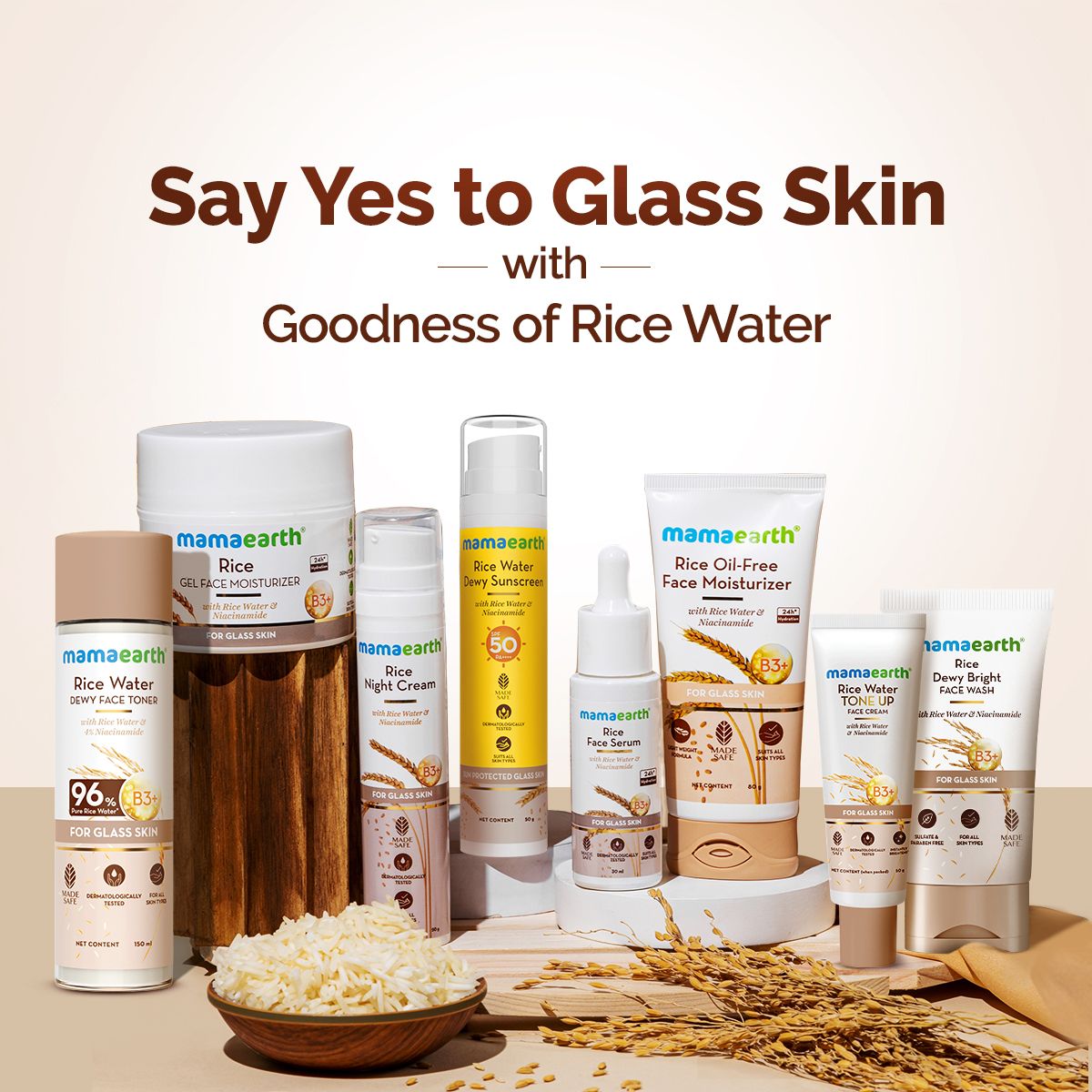 Mamaearth Rice Dewy Bright Face Wash With Rice Water & Niacinamide for Glass Skin, 150ml - Image 5 - Buy from Indicrest