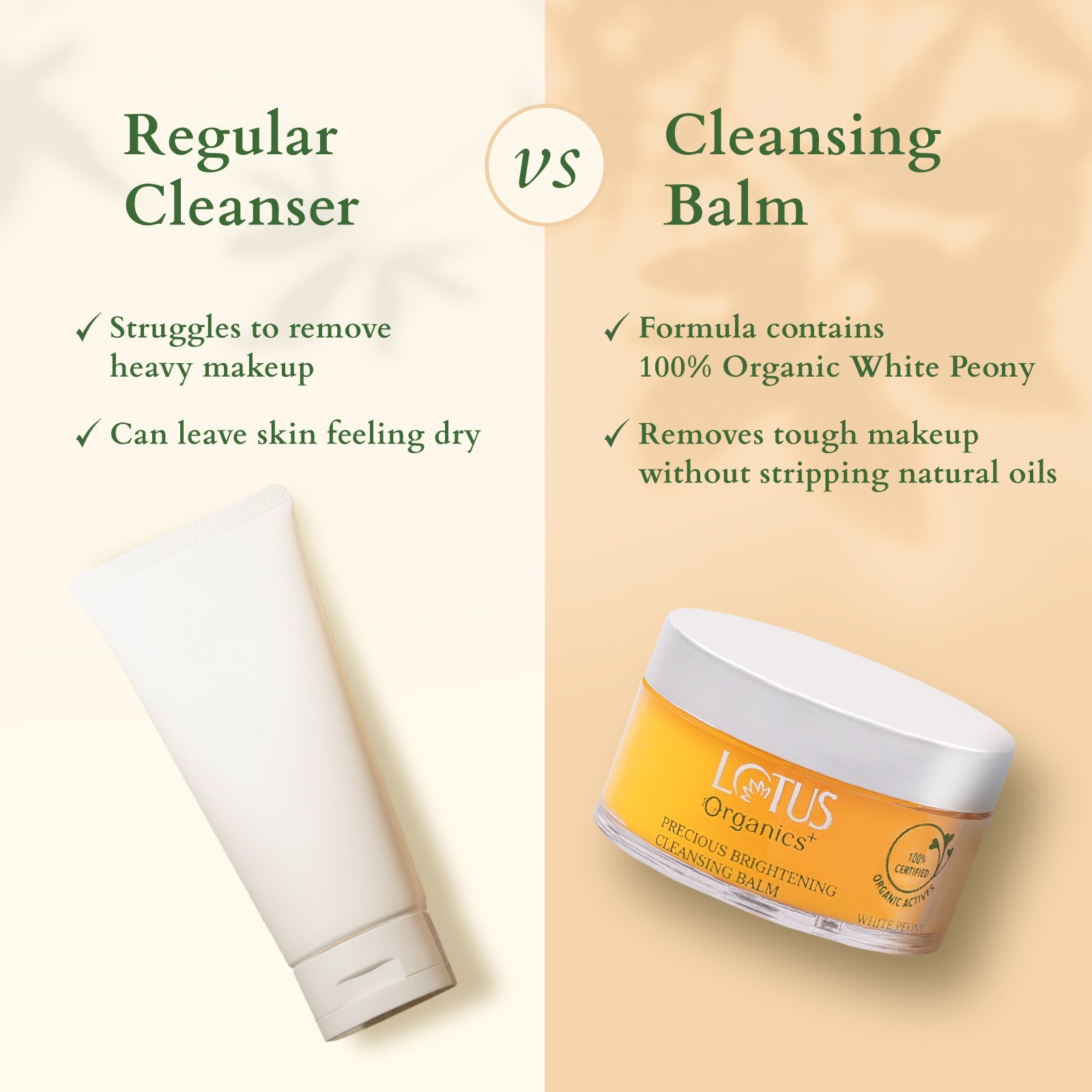Lotus Herbals Precious Brightening Cleansing Balm, 50g