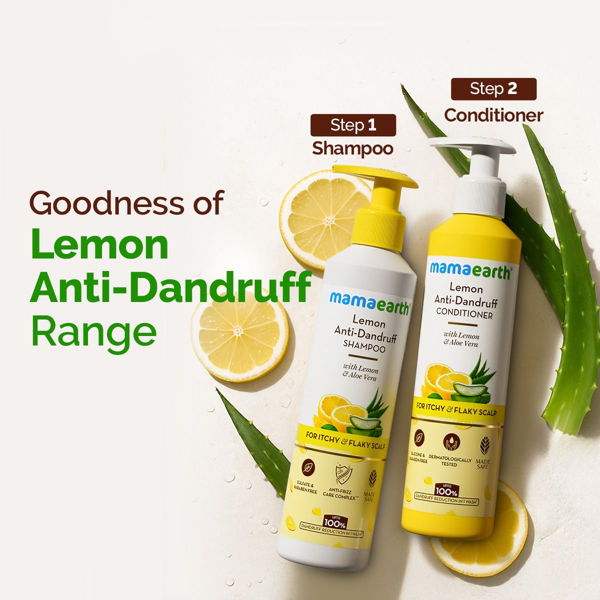 Mamaearth Lemon Anti-Dandruff Shampoo with Lemon & Aloe Vera for Itchy & Flaky Scalp, 400ml - Image 6 - Buy from Indicrest