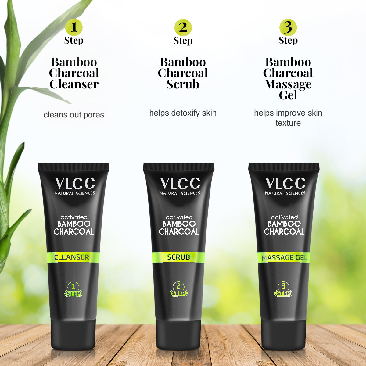 VLCC Activated Bamboo Charcoal Facial Kit Balanced and Glowing Skin - 60 g - Image 5 - Buy from Indicrest