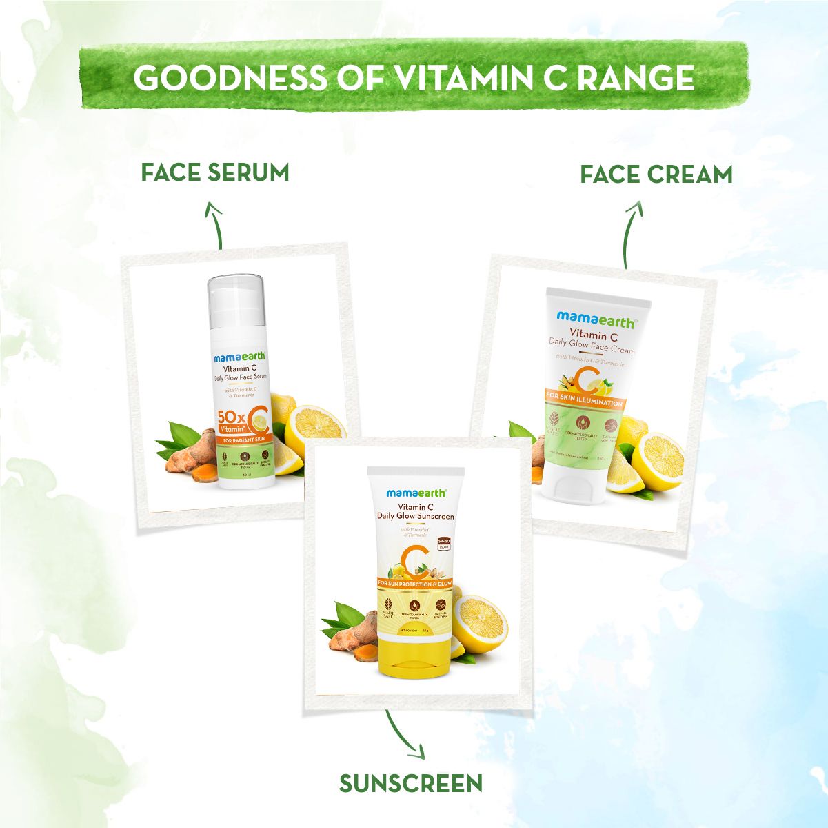 Mamaearth Vitamin C Daily Glow Sunscreen With Vitamin C & Turmeric for Sun Protection & Glow, 20g - Image 5 - Buy from Indicrest
