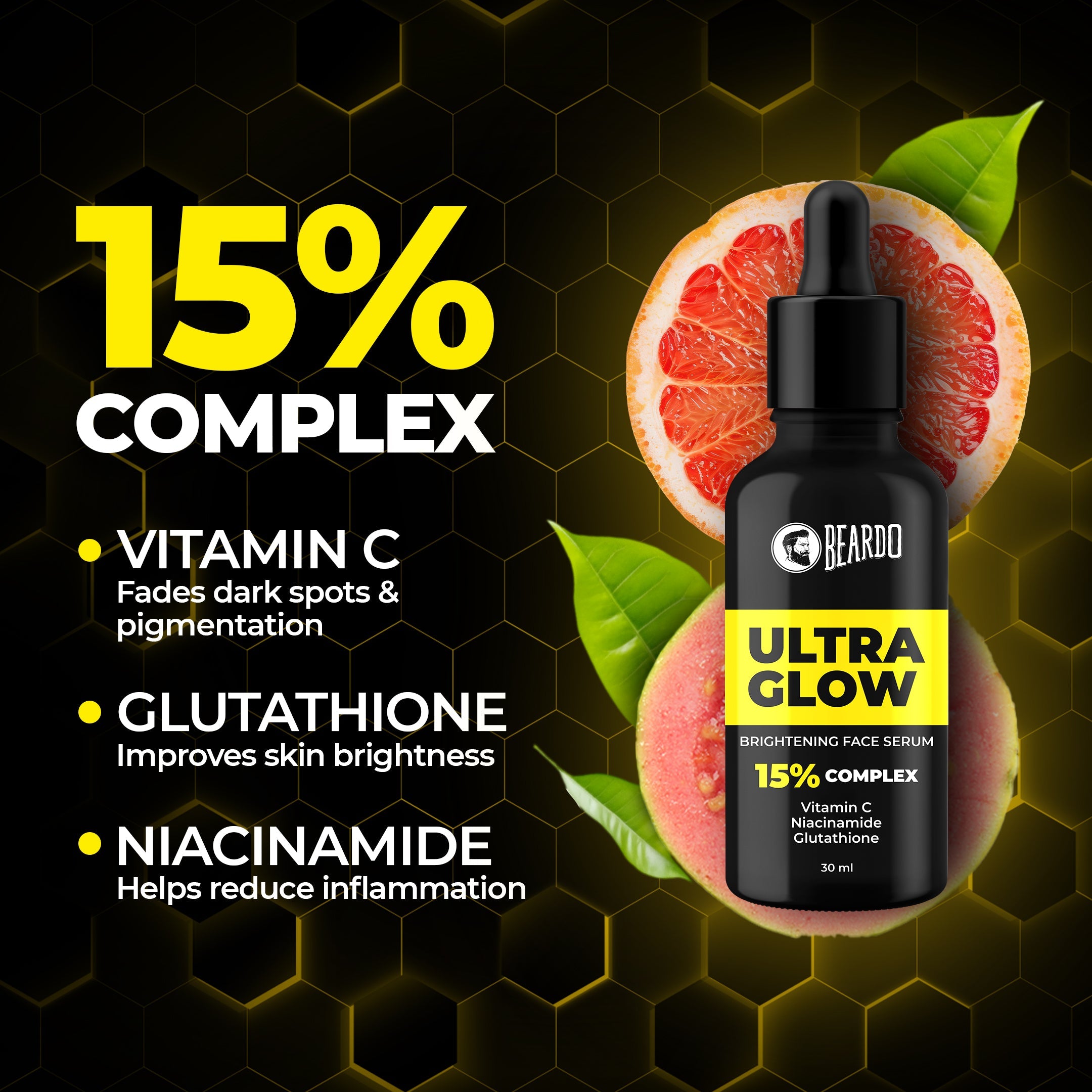 Beardo Ultra Glow Brightening Serum, 30ml - Image 7 - Buy from Indicrest