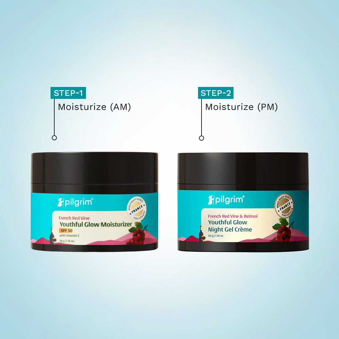 Pilgrim Day/Night Combo With French Red Vine, Face Cream 50g + Night Gel Crème 50g - Image 6 - Buy from Indicrest