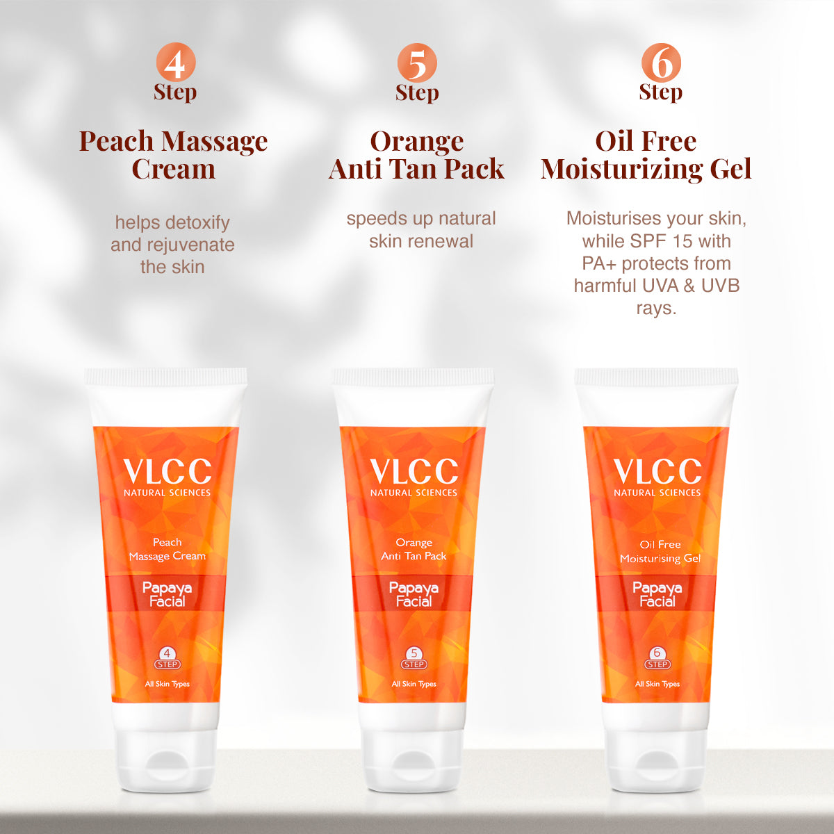 VLCC Papaya Fruit and Diamond Facial Kit with Free Rose Water Toner - Image 12 - Buy from Indicrest