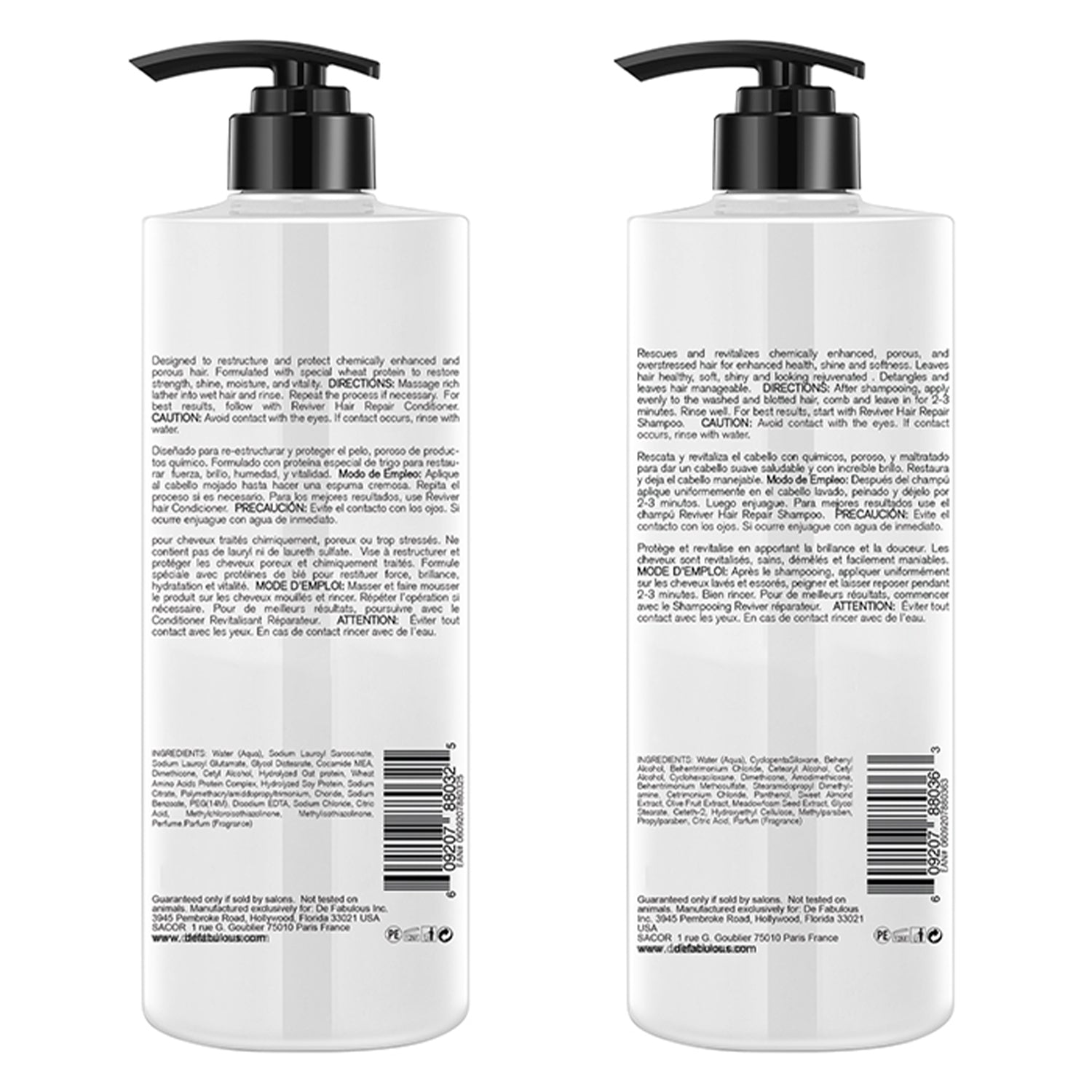 De Fabulous Reviver Hair Repair Shampoo 1000ml and Conditioner 1000ml Combo - Image 6 - Buy from Indicrest