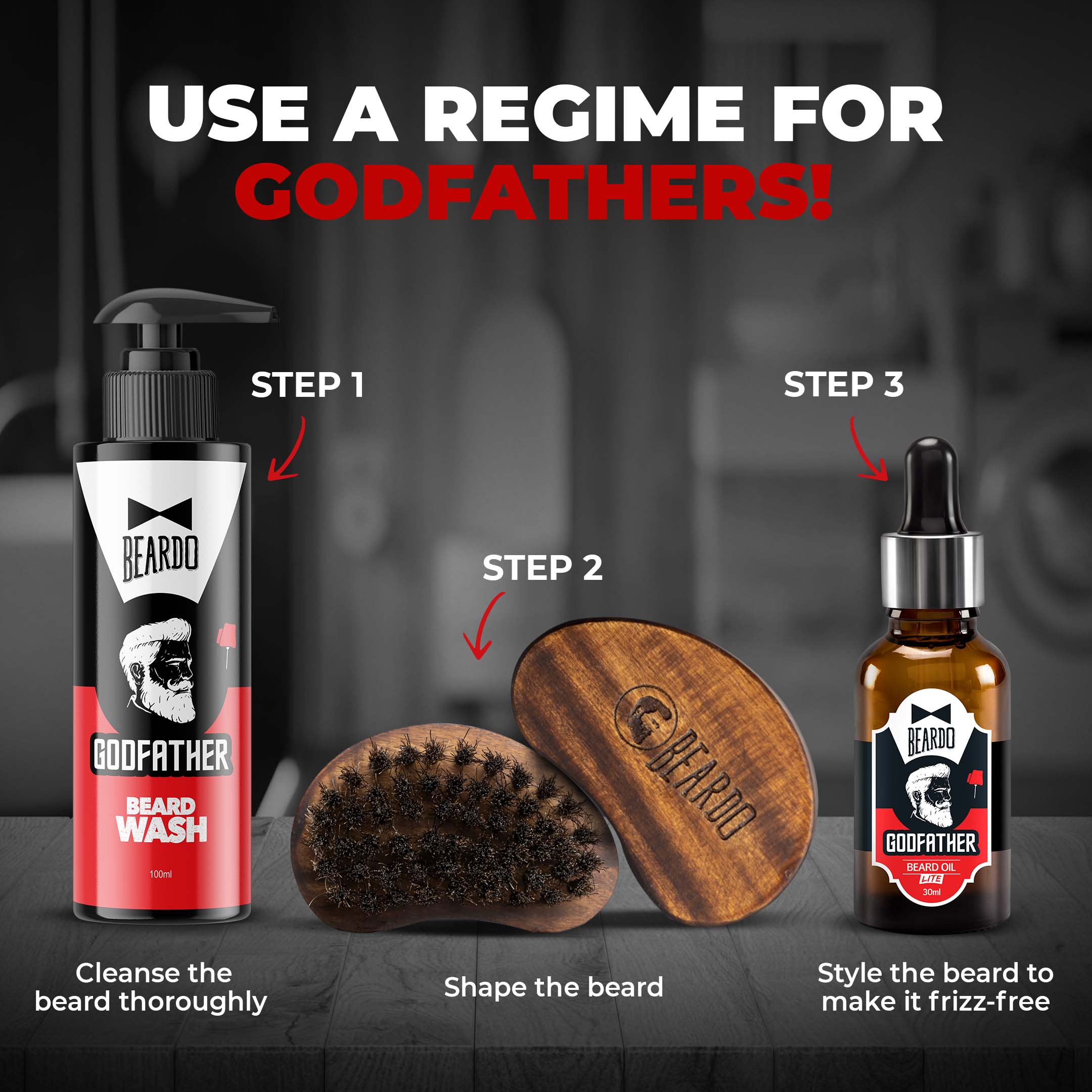 Beardo Godfather Beard oil, 30ml - Image 6 - Buy from Indicrest