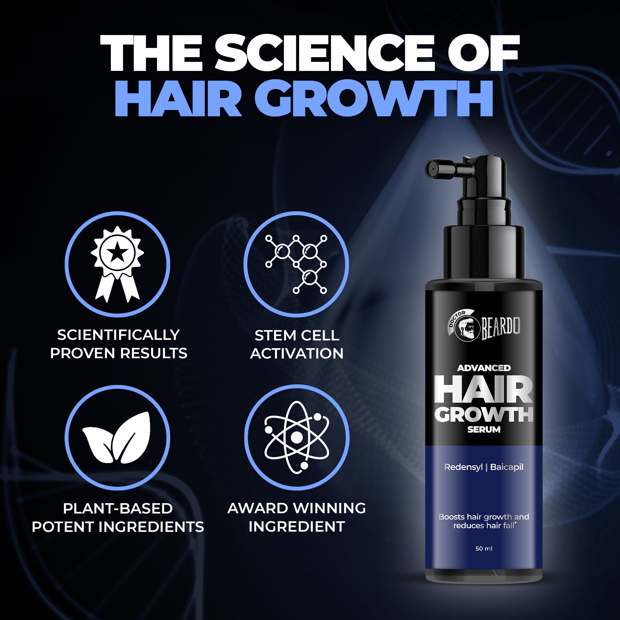 Beardo Advanced Hair Growth Serum, 50ml - Image 9 - Buy from Indicrest