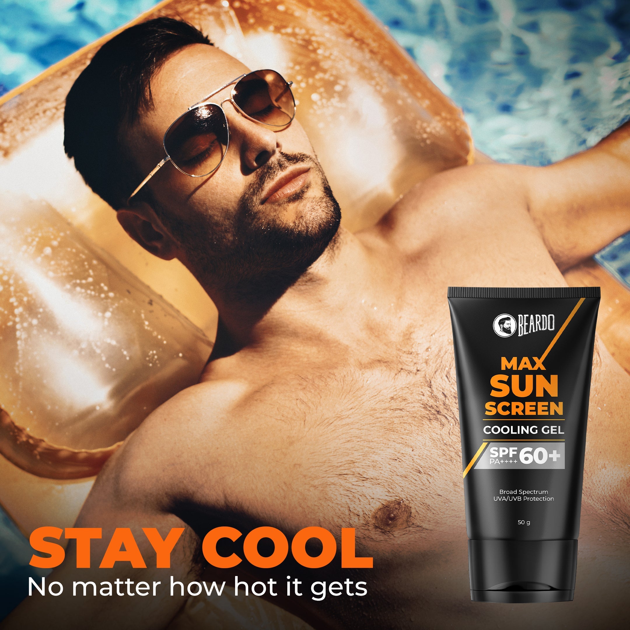 Beardo Max Sunscreen Cooling Gel SPF 60+ PA++++, 50g - Image 6 - Buy from Indicrest