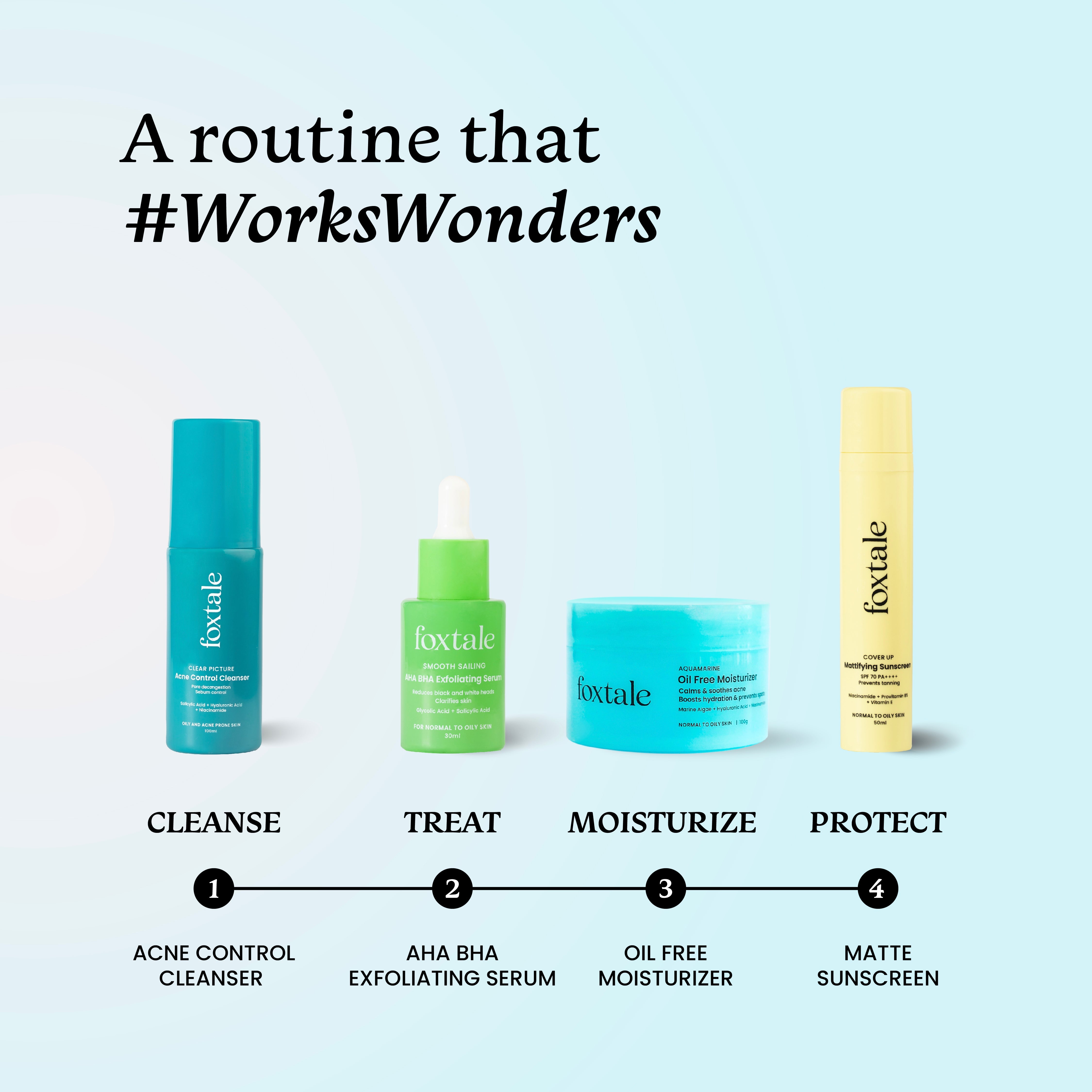 Foxtale Oil Free Moisturizer Hydrates, calms & brightens oily & acne-prone skin | 100 ml - Image 6 - Buy from Indicrest