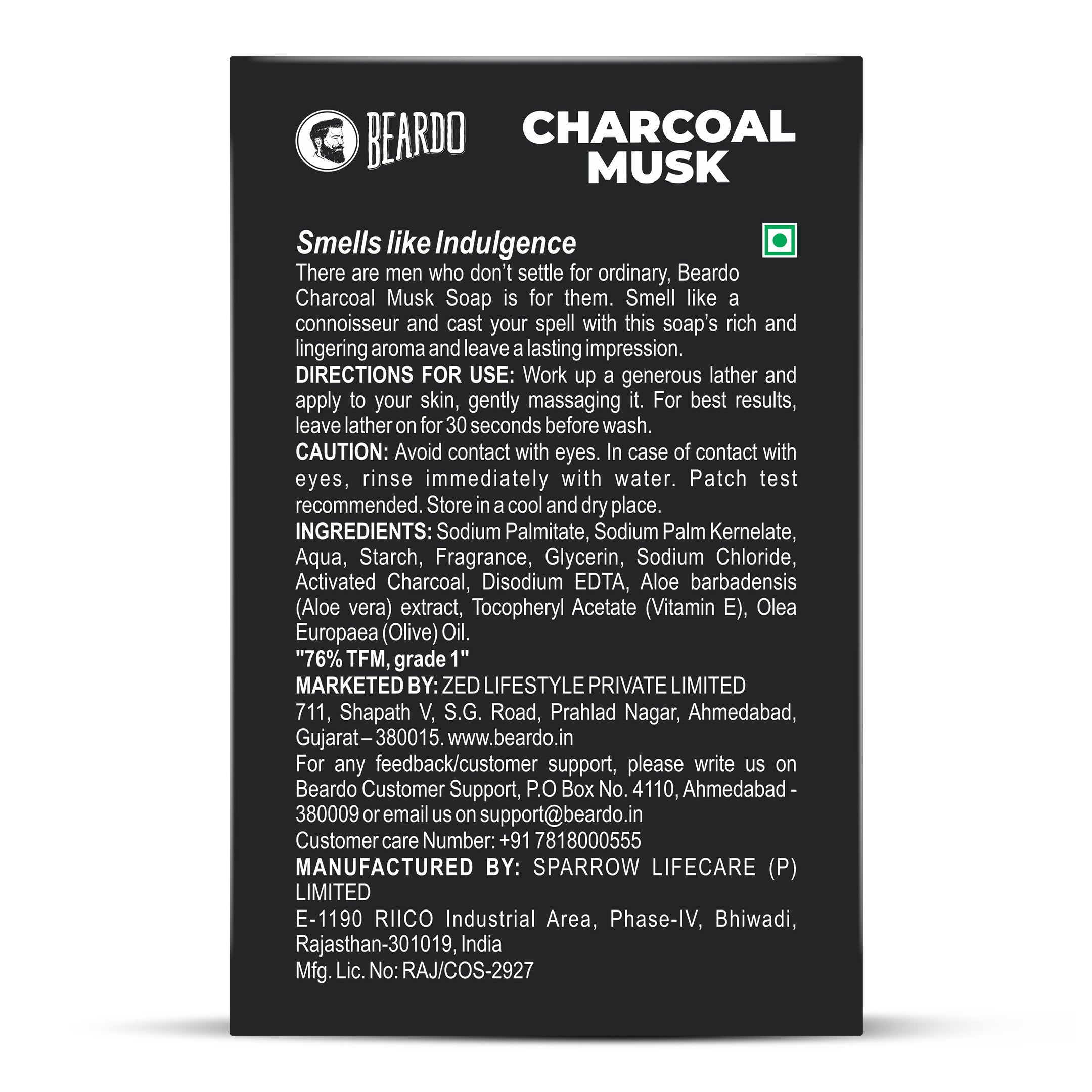 Beardo Charcoal Musk Soap, Pack of 3 - Image 6 - Buy from Indicrest