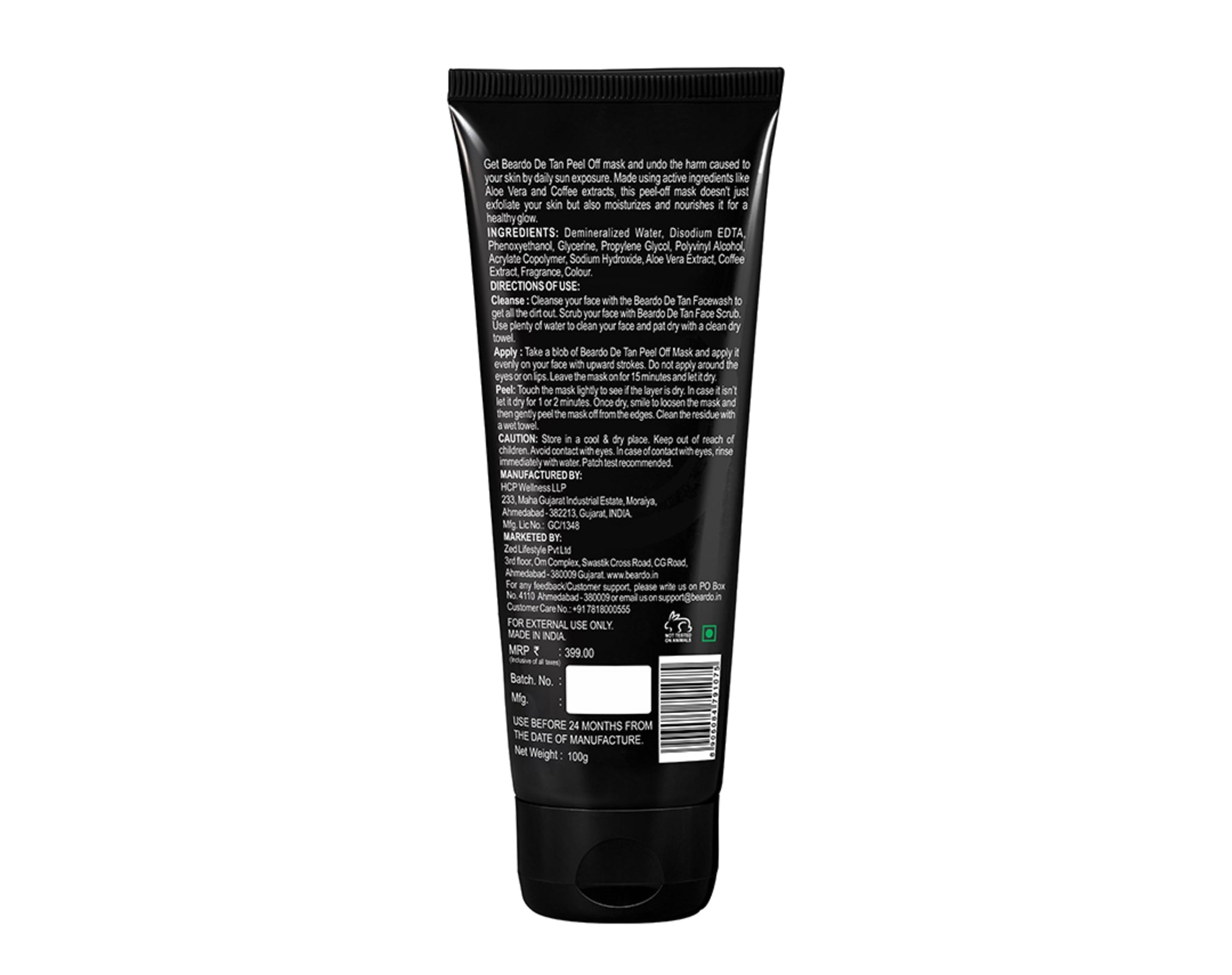 Beardo De-Tan Peel Off Mask, 100g - Image 8 - Buy from Indicrest