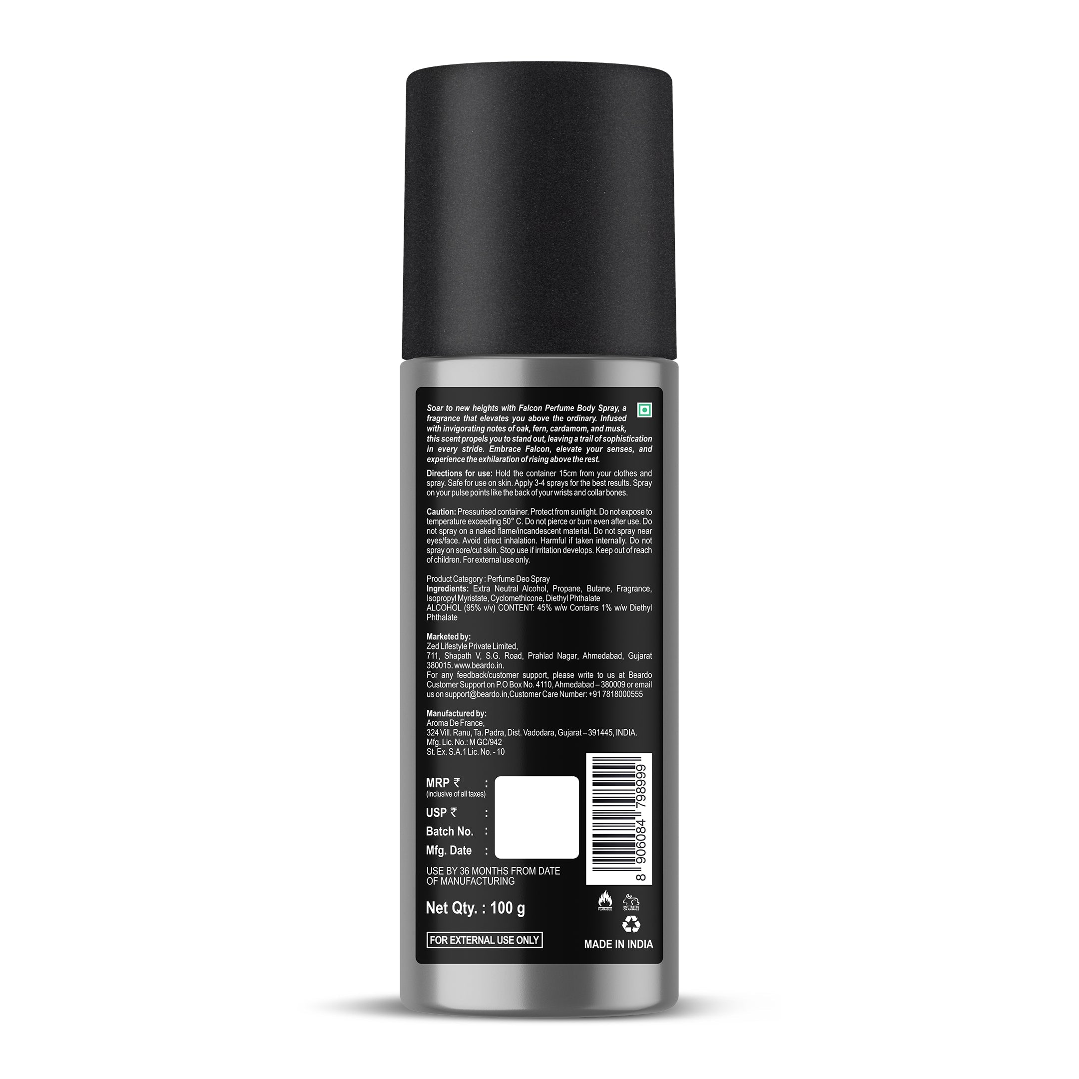 Beardo Falcon Perfume Deo Spray 150ml - Image 6 - Buy from Indicrest