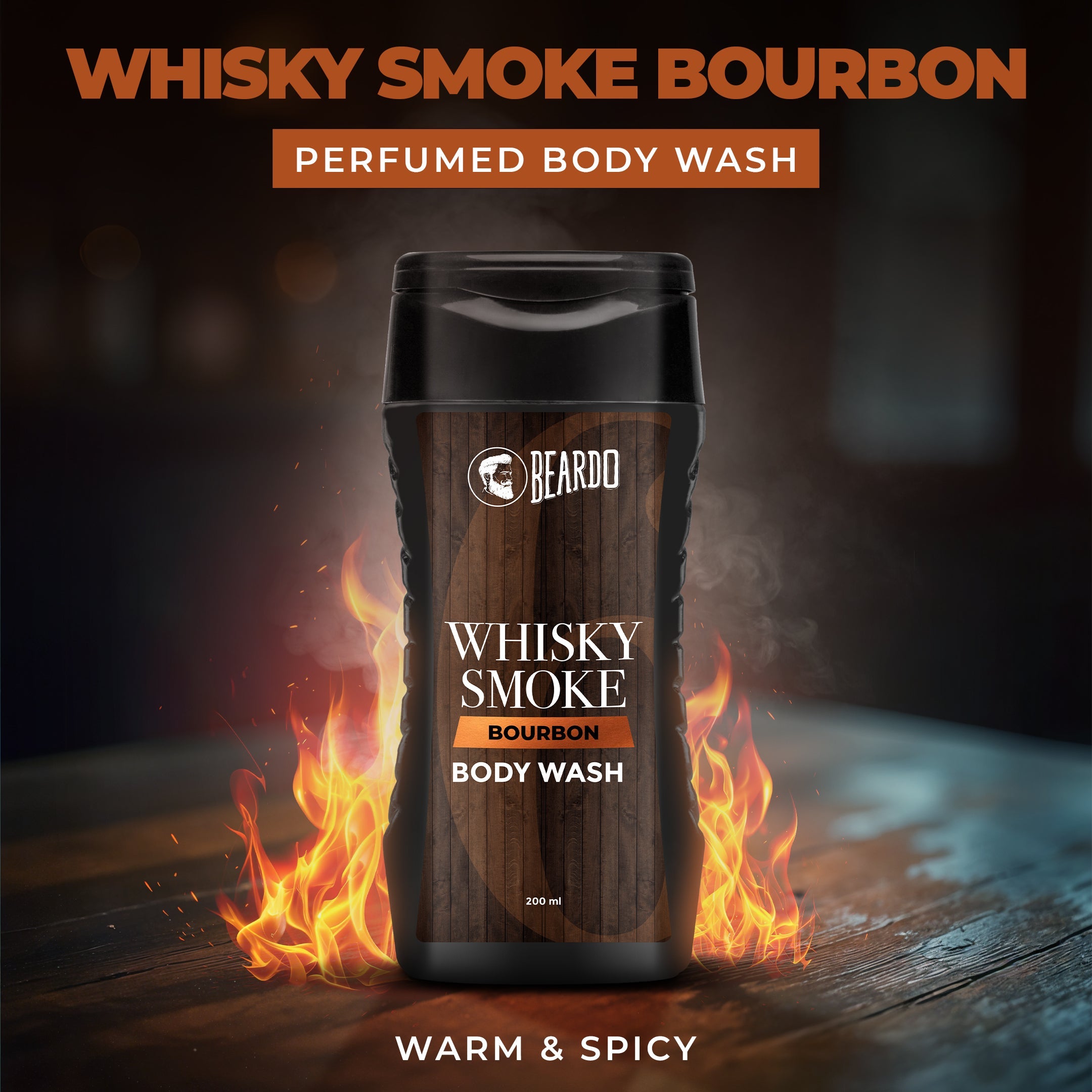 Beardo Whisky Smoke Bourbon Bodywash, 200ml - Image 6 - Buy from Indicrest