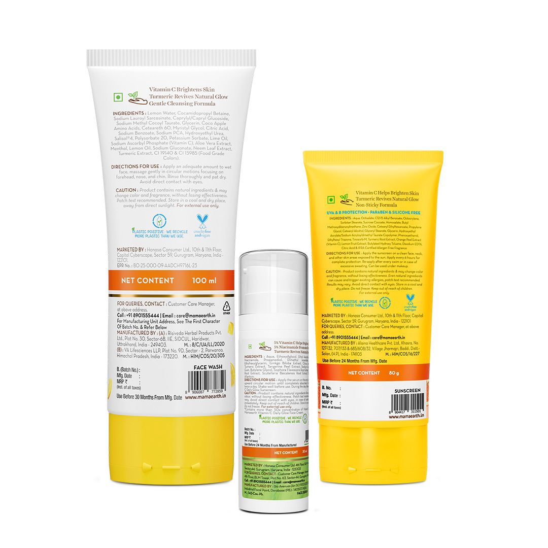 Mamaearth Daily Glow Up Kit with Vitamin C & Turmeric for Naturally Glowing Skin - Image 2 - Buy from Indicrest