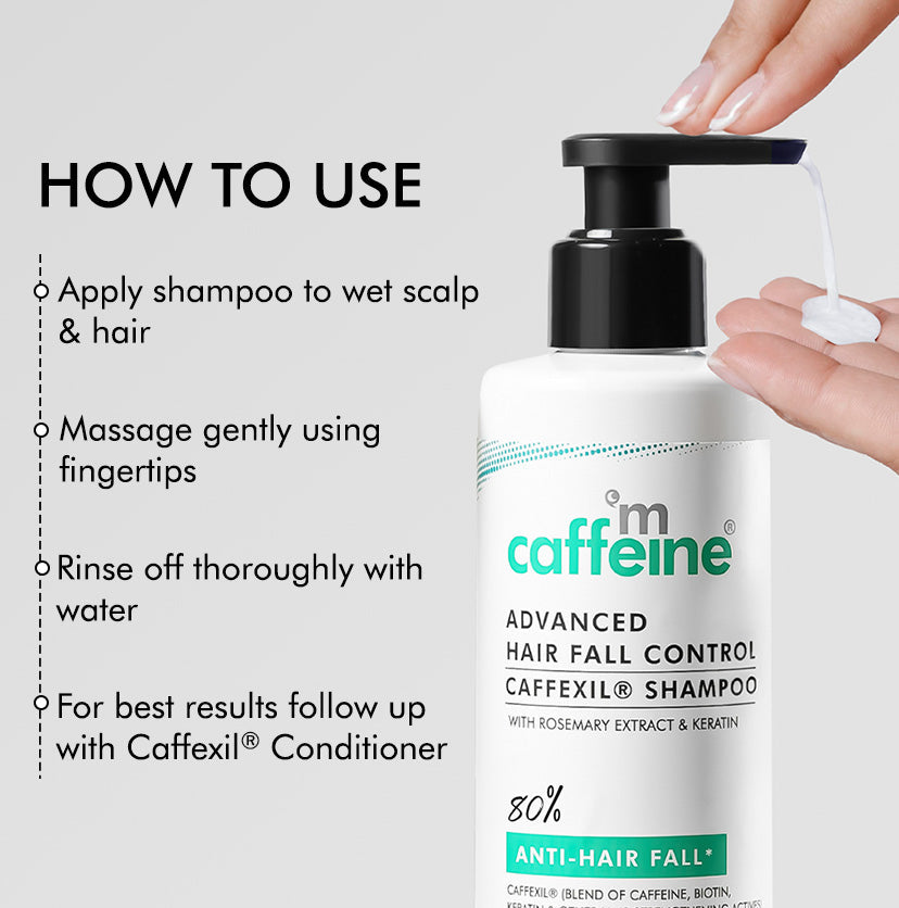 Mcaffeine Advanced Hair Fall Control Caffexil® Shampoo with Rosemary, 250ml - Image 6 - Buy from Indicrest