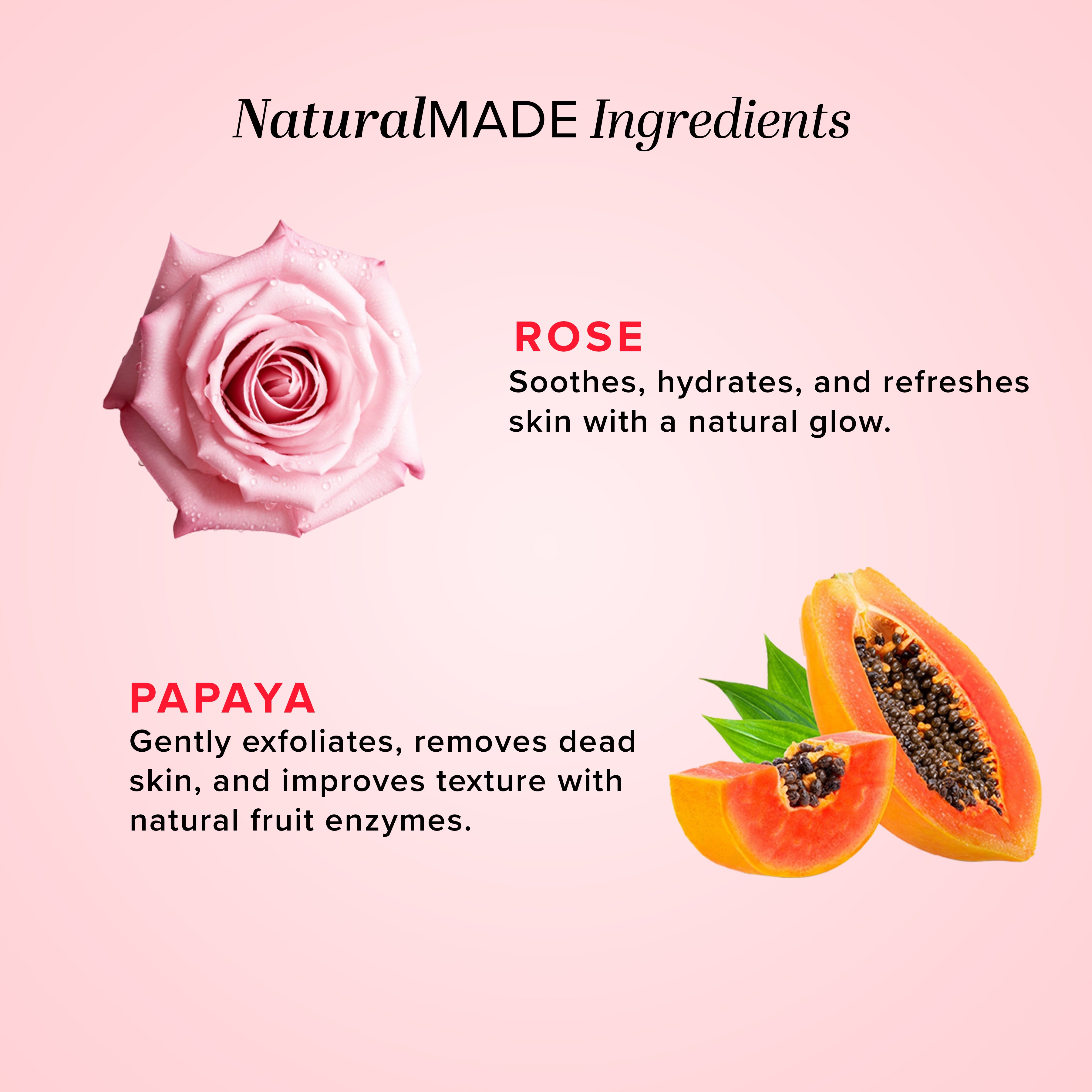 Khadi Natural Rose & Papaya Face Scrub - 50gm - Image 3 - Buy from Indicrest