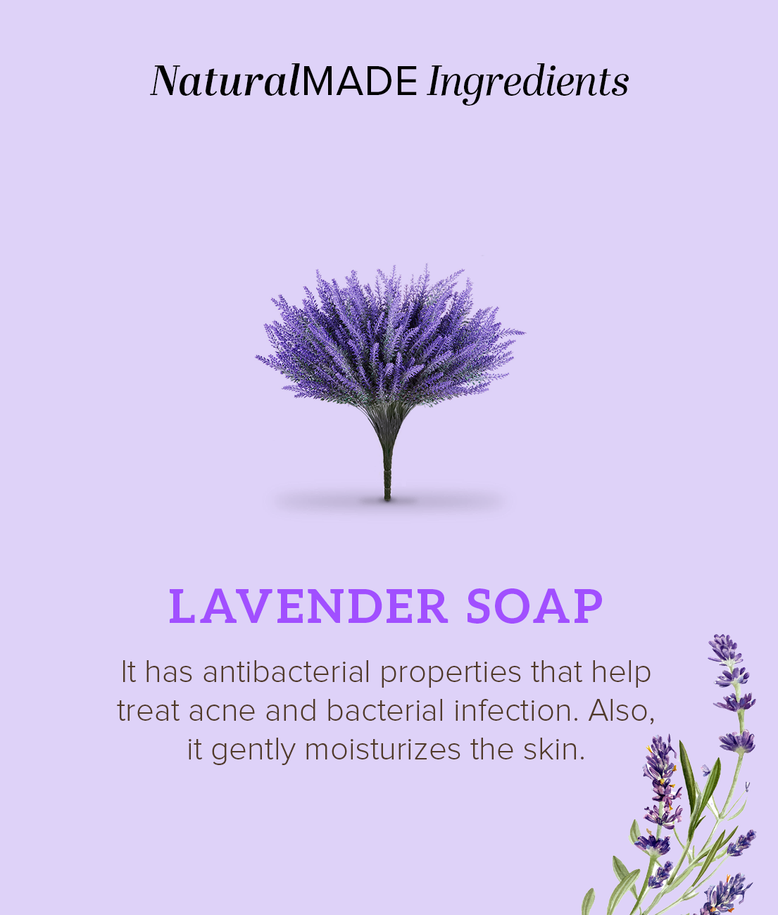 Khadi Natural Herbal Pure Lavender Soap Combo Pack Of 3 – 125gm Each - Image 3 - Buy from Indicrest