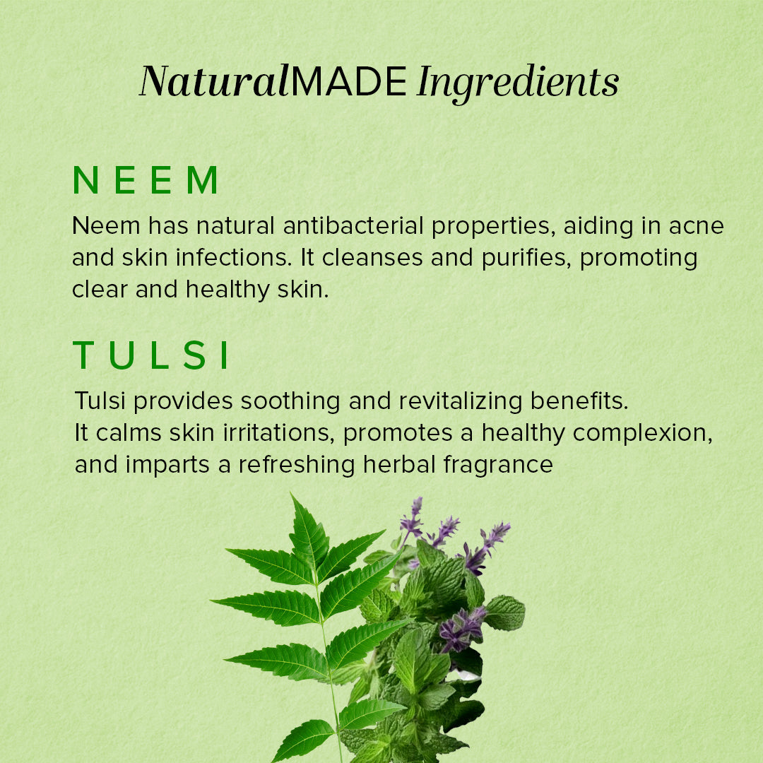 Khadi Natural Herbal Neem Tulsi Soap Combo Pack Of 3 – 125gm Each - Image 3 - Buy from Indicrest