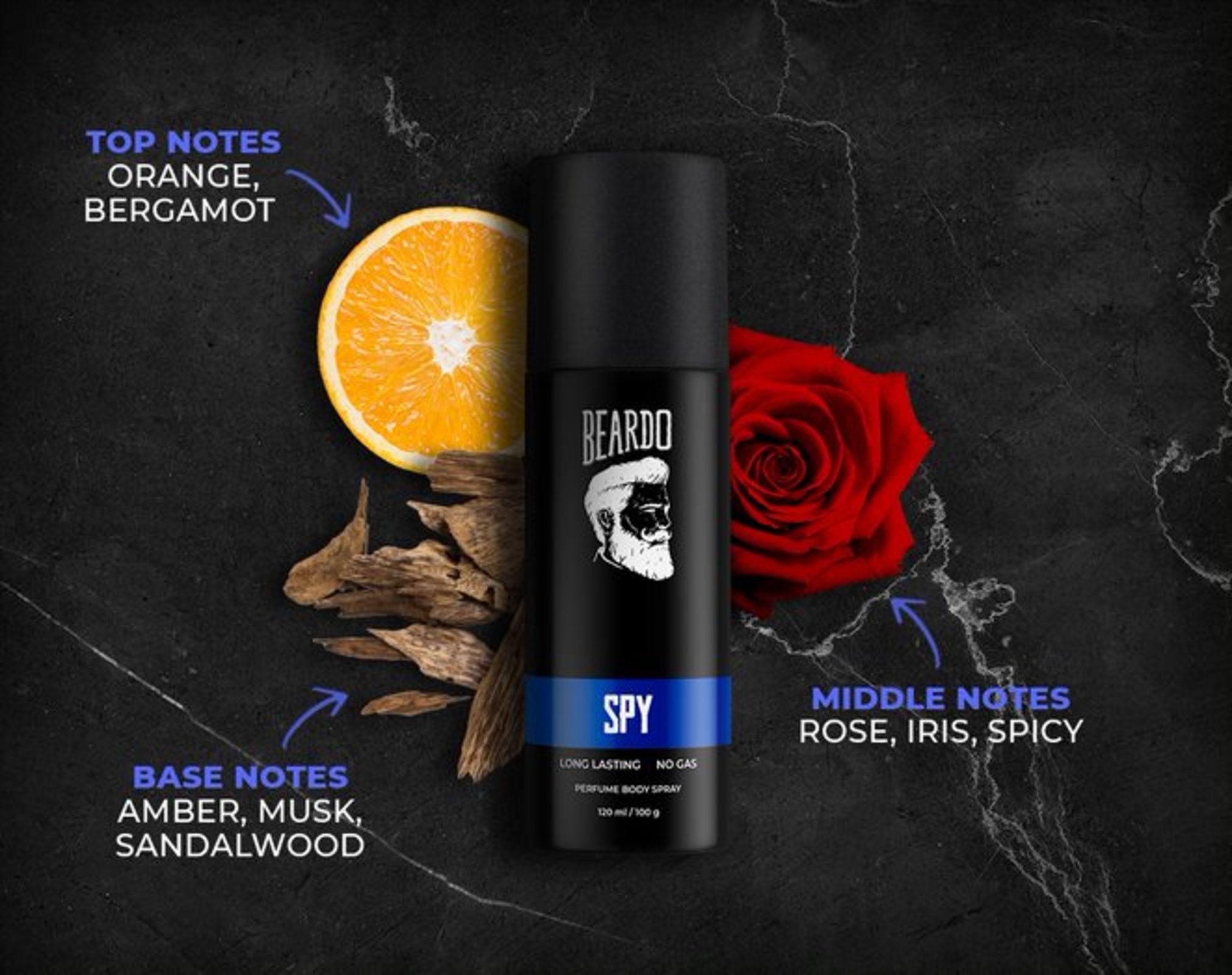 Beardo SPY Perfume Body Spray, 120ml - Image 6 - Buy from Indicrest
