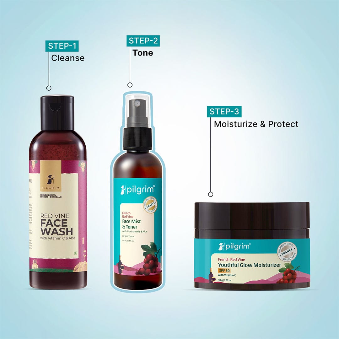 Pilgrim Red Vine Face Mist & Toner with Niacinamide (Vit. B3) & Aloe, 100ml - Image 6 - Buy from Indicrest