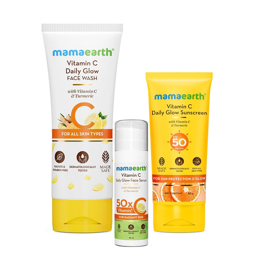 Mamaearth Daily Glow Up Kit with Vitamin C & Turmeric for Naturally Glowing Skin - Buy from Indicrest