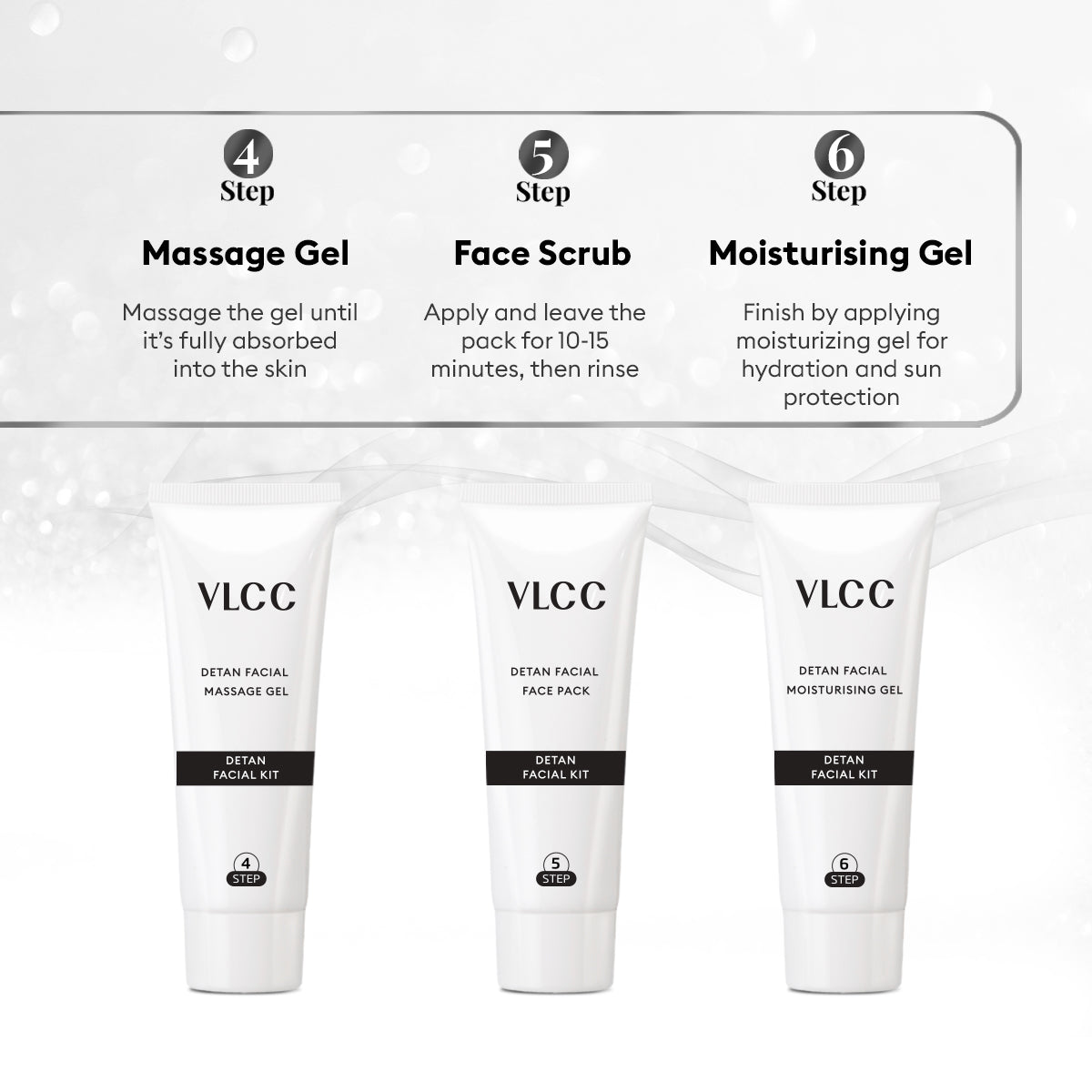 VLCC De-tan Facial Kit - 180g - For Tan Removal and Skin Lightening - Image 7 - Buy from Indicrest