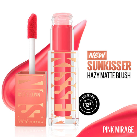 Maybelline Sunkisser Hazy Matte Blush, 12HR Sunkissed Cheeks, Transfer & Sweat-proof, Pink Mirage, 1 piece Buy at Indicrest