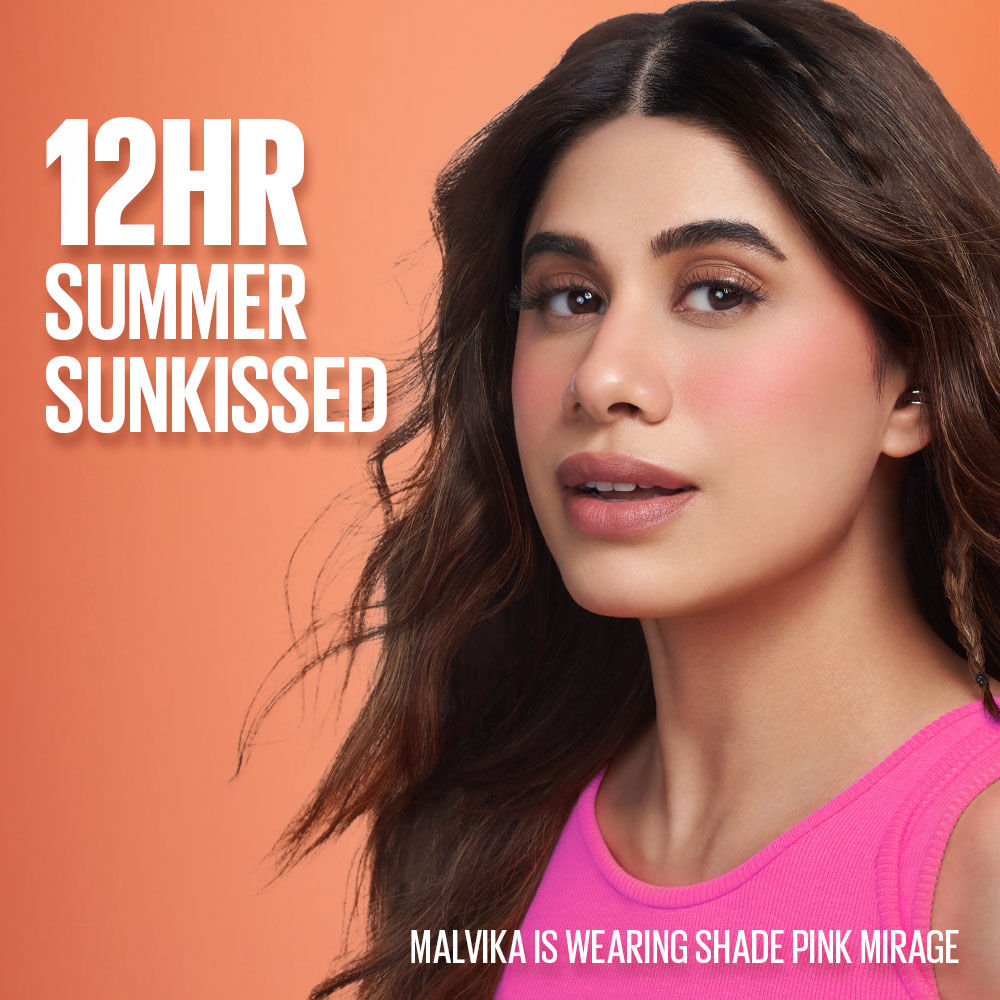 Maybelline Sunkisser Hazy Matte Blush, 12HR Sunkissed Cheeks, Transfer & Sweat-proof, Pink Mirage, 1 piece Buy at Indicrest Image 2