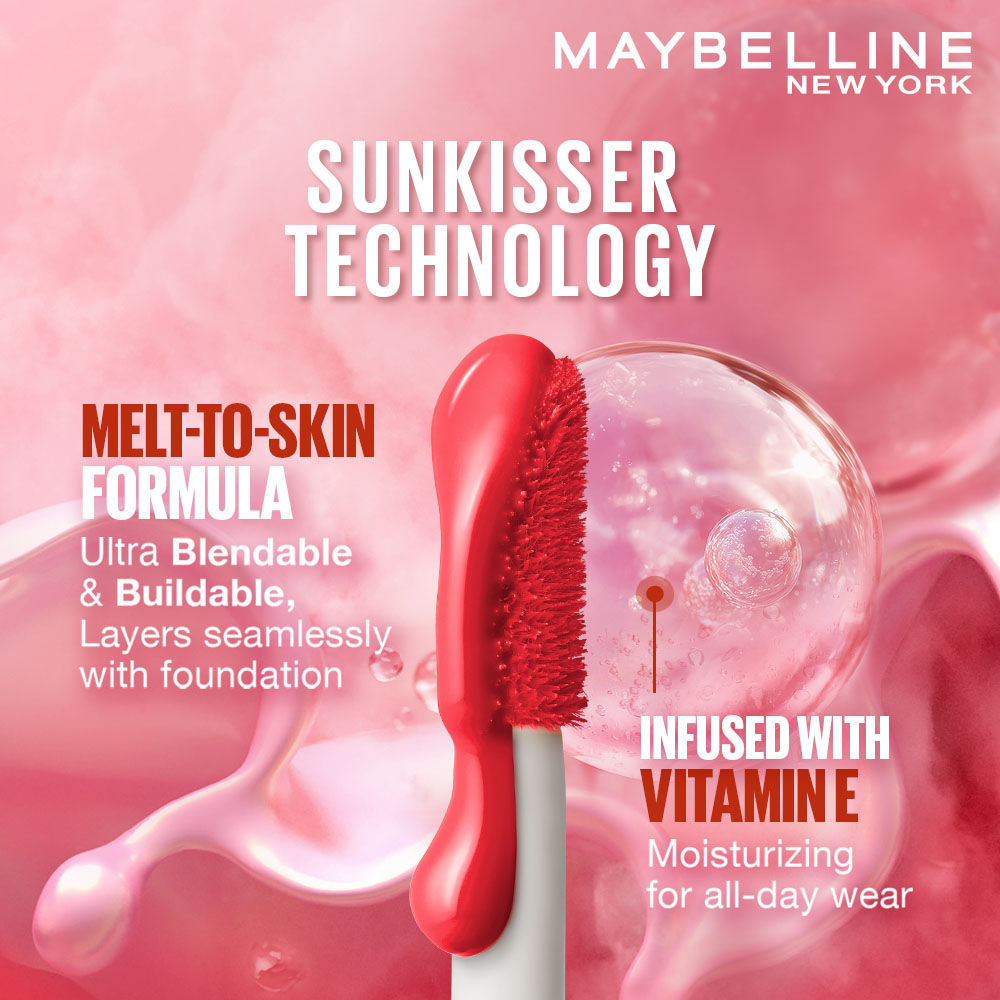 Maybelline Sunkisser Hazy Matte Blush, 12HR Sunkissed Cheeks, Transfer & Sweat-proof, Pink Mirage, 1 piece Buy at Indicrest Image 3