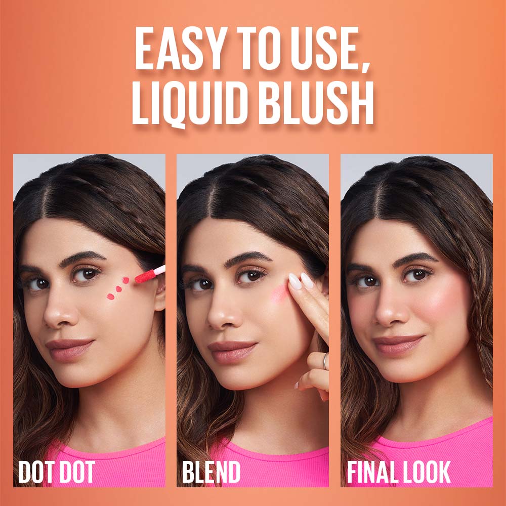Maybelline Sunkisser Hazy Matte Blush, 12HR Sunkissed Cheeks, Transfer & Sweat-proof, Pink Mirage, 1 piece Buy at Indicrest Image 6