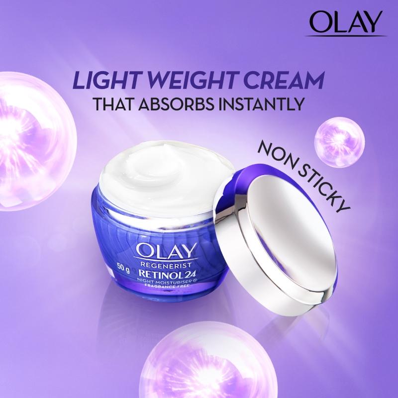 Olay Retinol Kit For Overnight Repair, Anti-Ageing Night Cream With Cleanser, Fragrance Free, 150g Buy at Indicrest Image 6