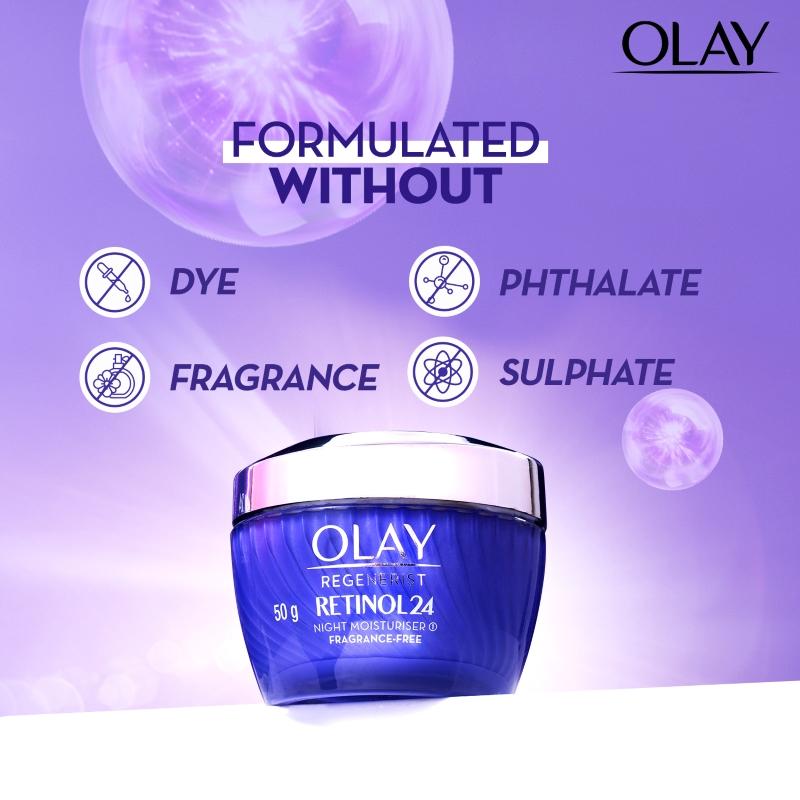 Olay Retinol Kit For Overnight Repair, Anti-Ageing Night Cream With Cleanser, Fragrance Free, 150g Buy at Indicrest Image 8