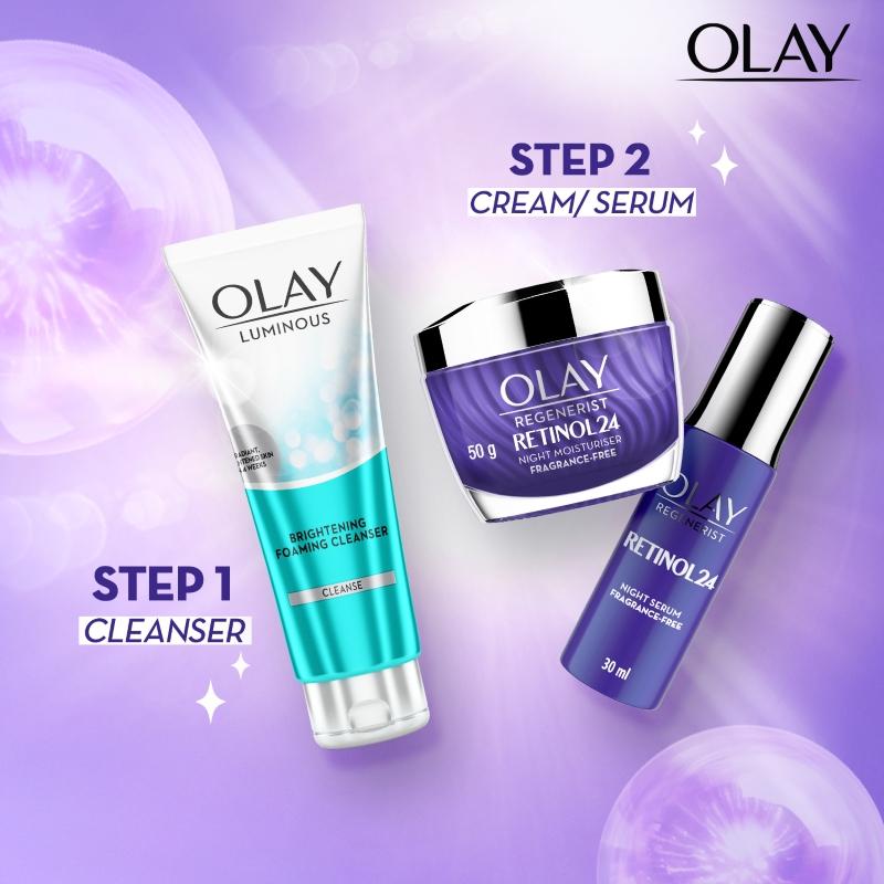 Olay Retinol Kit For Overnight Repair - Serum, 30ml With Free Cleanser, 100ml Combo Buy at Indicrest Image 9