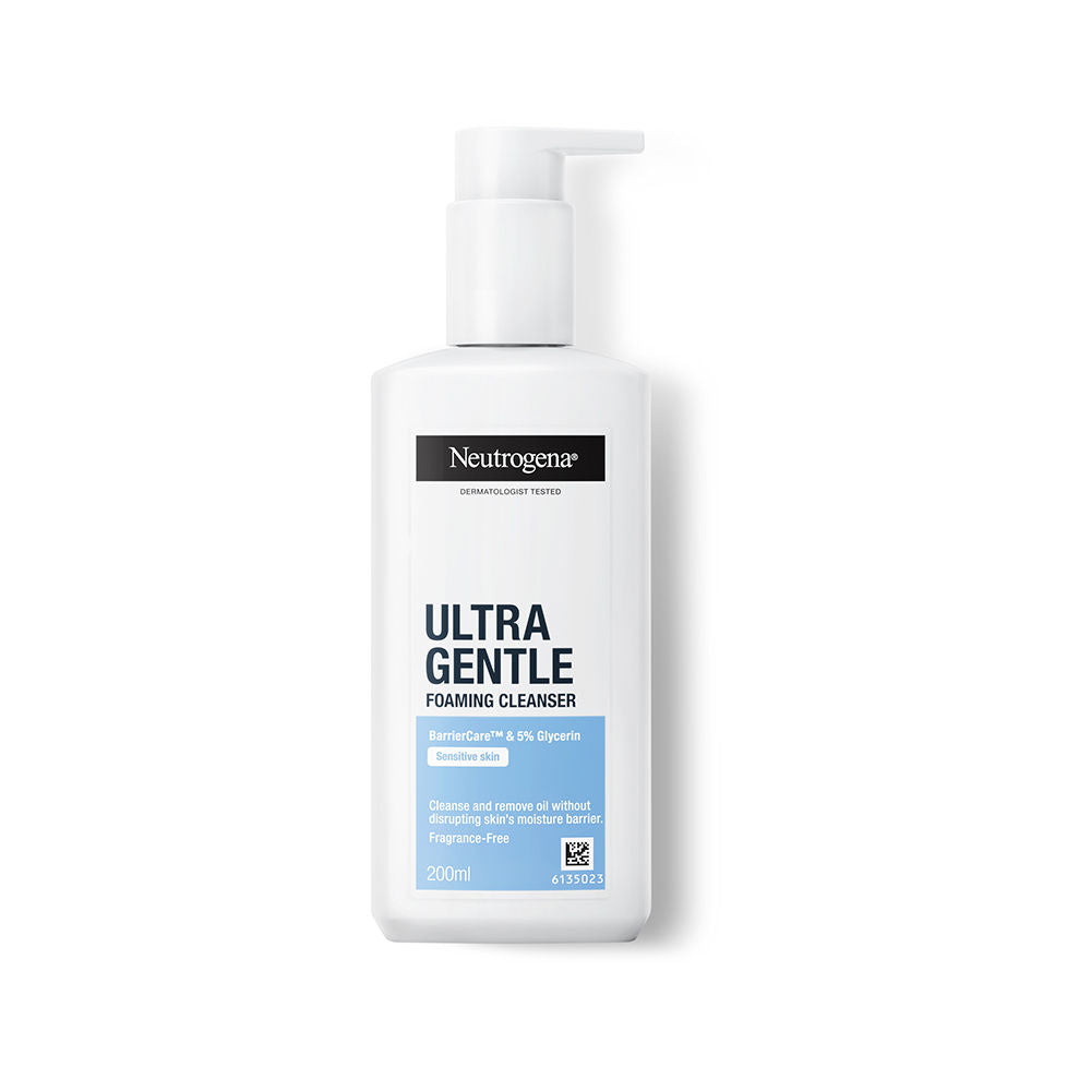Neutrogena Ultra Gentle Foaming Face Cleanser Protect Skin Moisture - For Oily & Sensitive Skin, 200ml