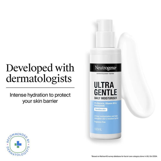 Neutrogena Ultra Gentle Daily Face Moisturizer With Glycerin, Niacinamide & Vitamin B5, 100ml