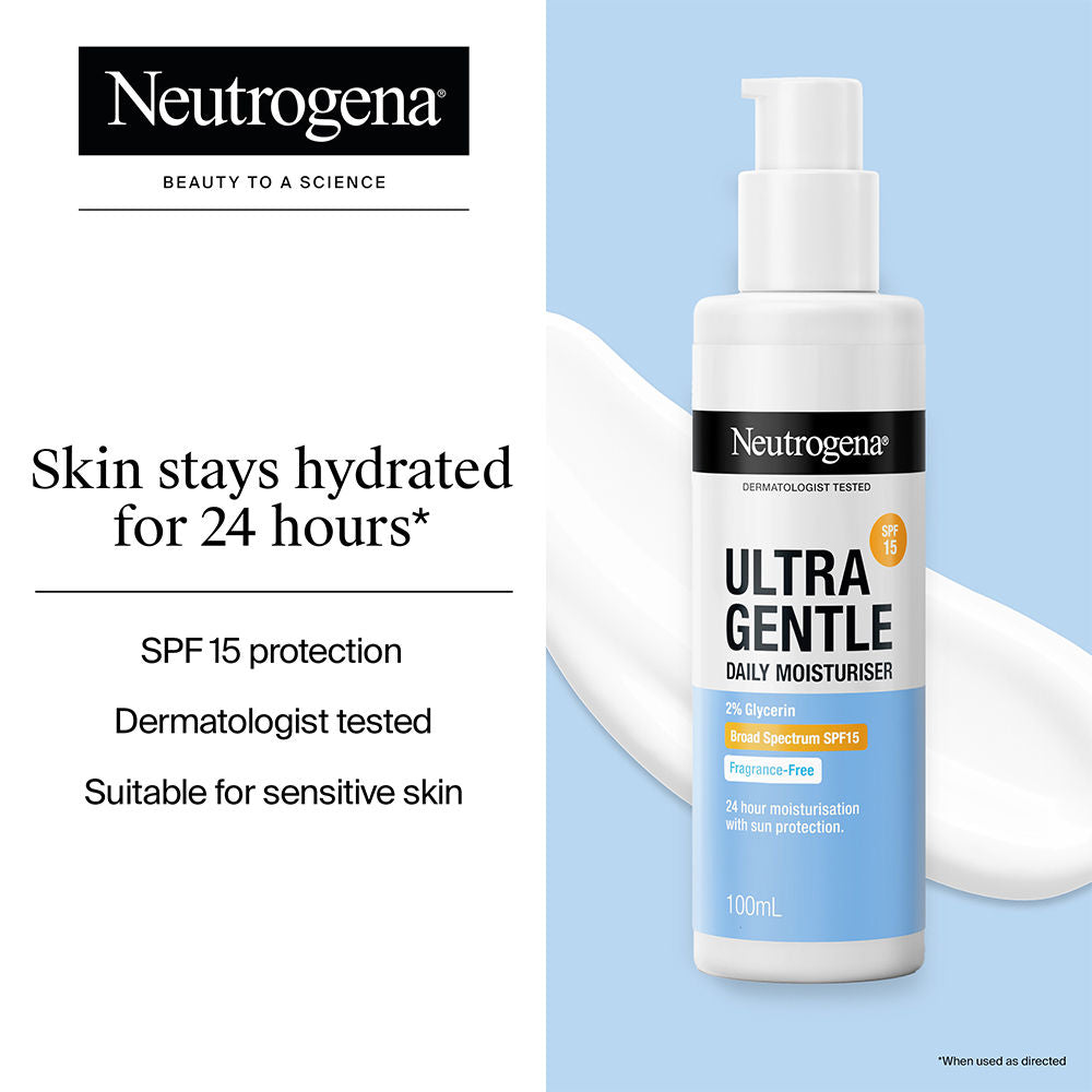 Neutrogena Ultra Gentle Daily Face Moisturizer With SPF 15, 100ml