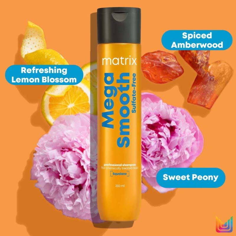 Matrix Mega Smooth Sulfate-free Shampoo, Gentle Cleansing & Bond Repair, Safe for Treated Hair, 350ml Buy at Indicrest Image 8