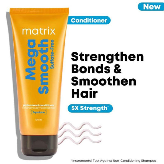 Matrix Mega Smooth Sulfate-free Conditioner For Bond Repair, Smoothens Hair, Safe for Treated Hair, 100ml Buy at Indicrest