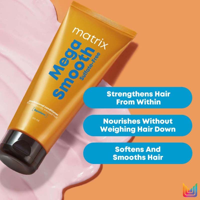 Matrix Mega Smooth Sulfate-free Conditioner For Bond Repair, Smoothens Hair, Safe for Treated Hair, 100ml Buy at Indicrest Image 4