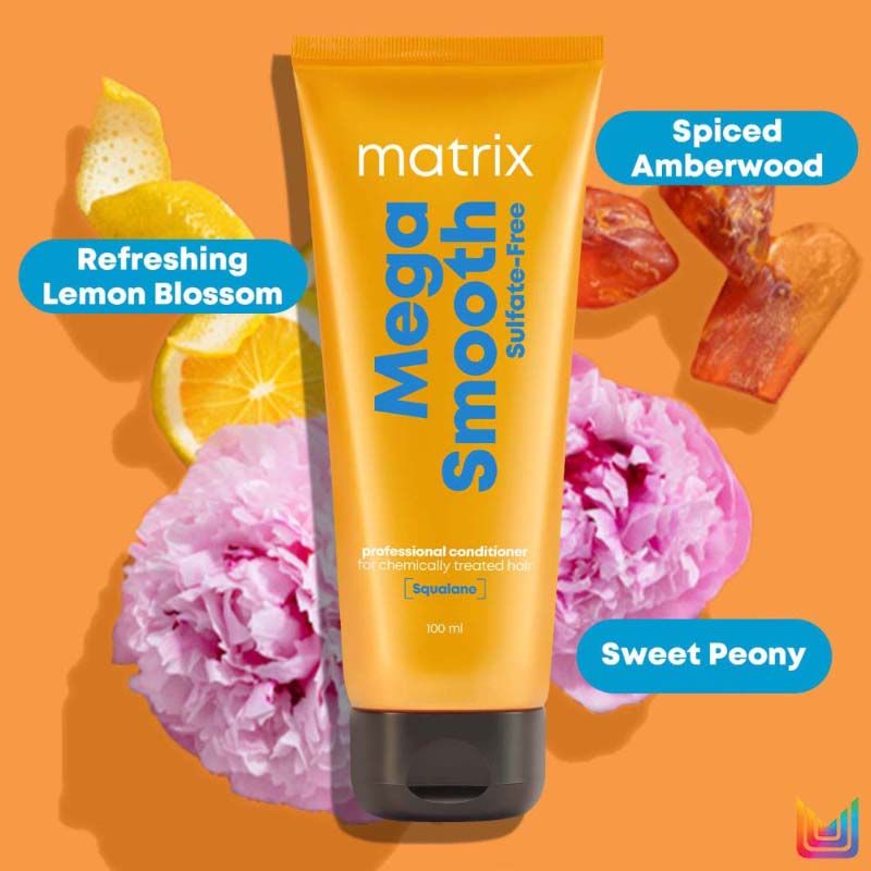 Matrix Mega Smooth Sulfate-free Conditioner For Bond Repair, Smoothens Hair, Safe for Treated Hair, 100ml Buy at Indicrest Image 8