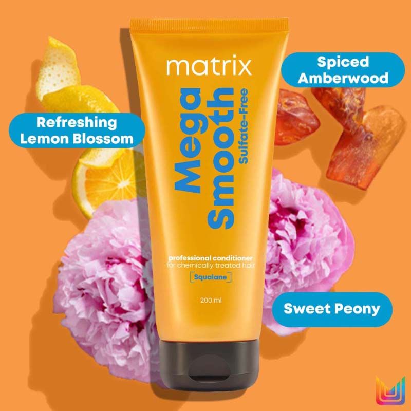 Matrix Mega Smooth Sulfate-free Conditioner For Bond Repair, Smoothens Hair, Safe for Treated Hair, 200ml Buy at Indicrest Image 8