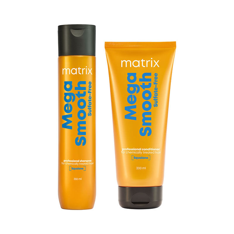 Matrix Mega Smooth Sulfate-free Shampoo, 350ml & Conditioner, 200ml Combo, Gentle Cleansing, Bond Repair, 2 pieces Buy at Indicrest Image 9